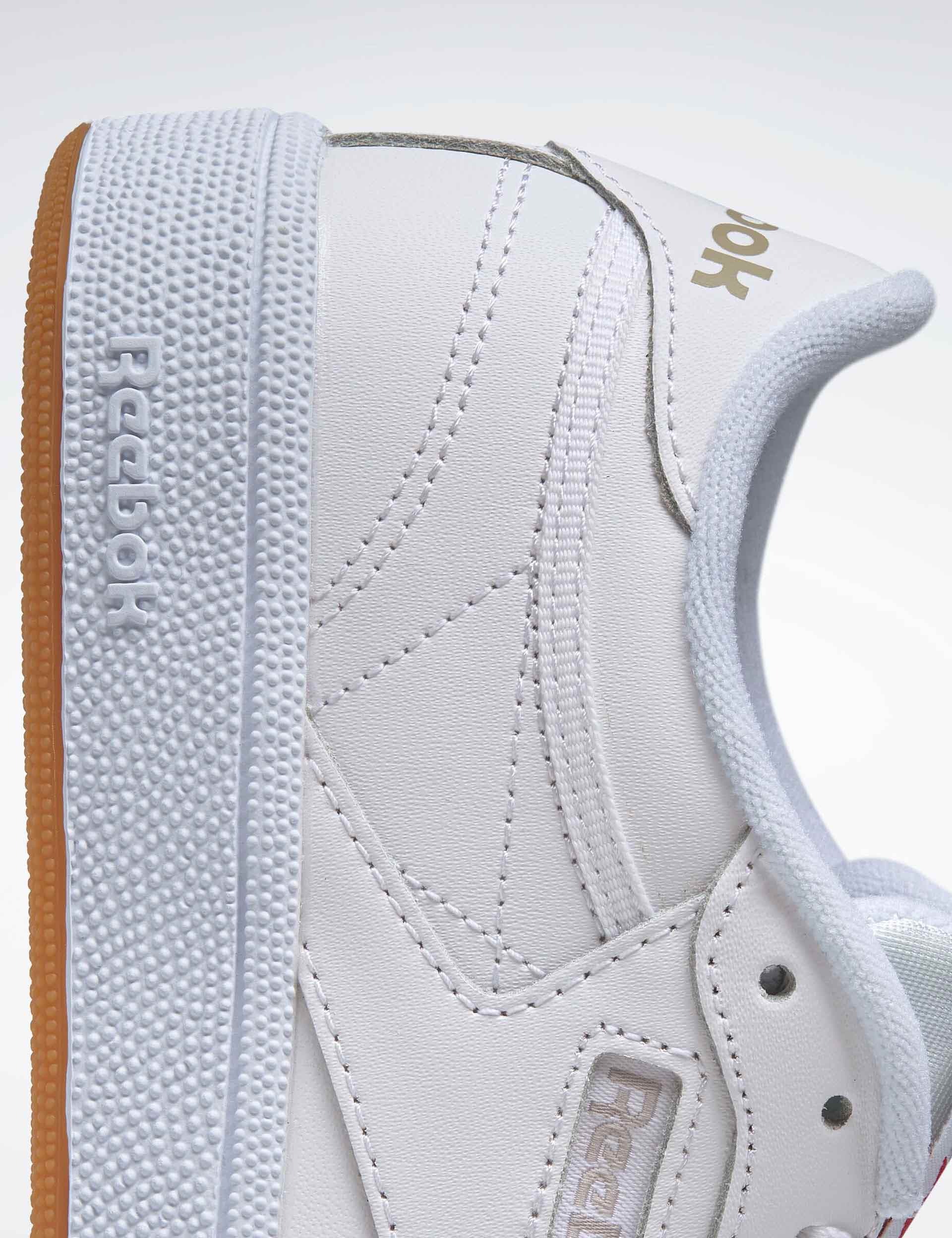 Reebok Club C 85 Vintage Sneakers - White, Light Grey & Gum Sole | Casual Wear, Retro Style, Everyday Comfort for Men & Women