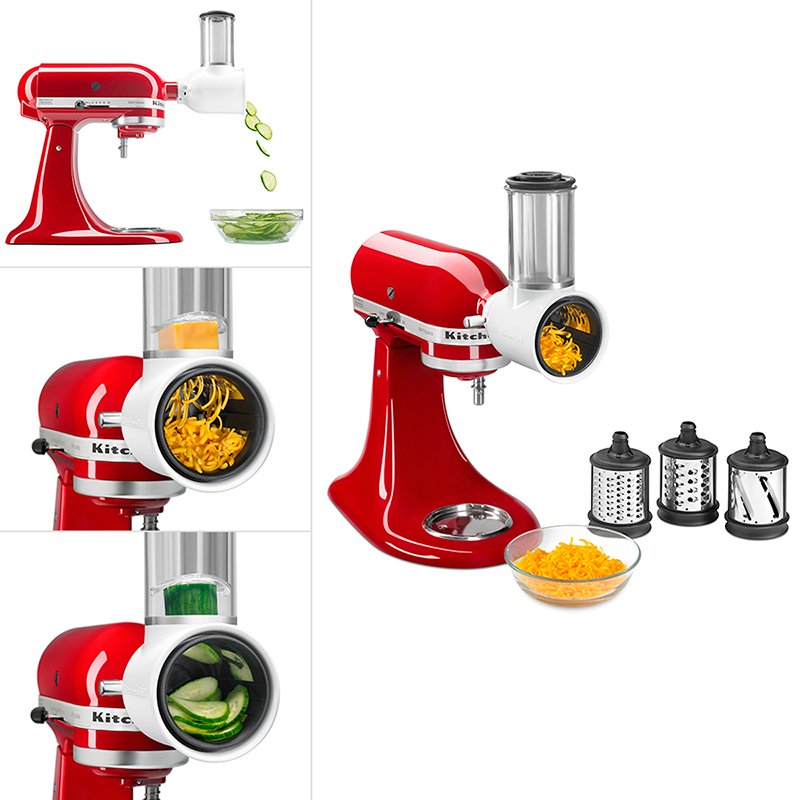 KitchenAid Fresh Prep Slicer and Shredder Attachment KSMVSA - Perfect for Vegetables, Cheese & More - Ideal for Home Cooking & Meal Prep