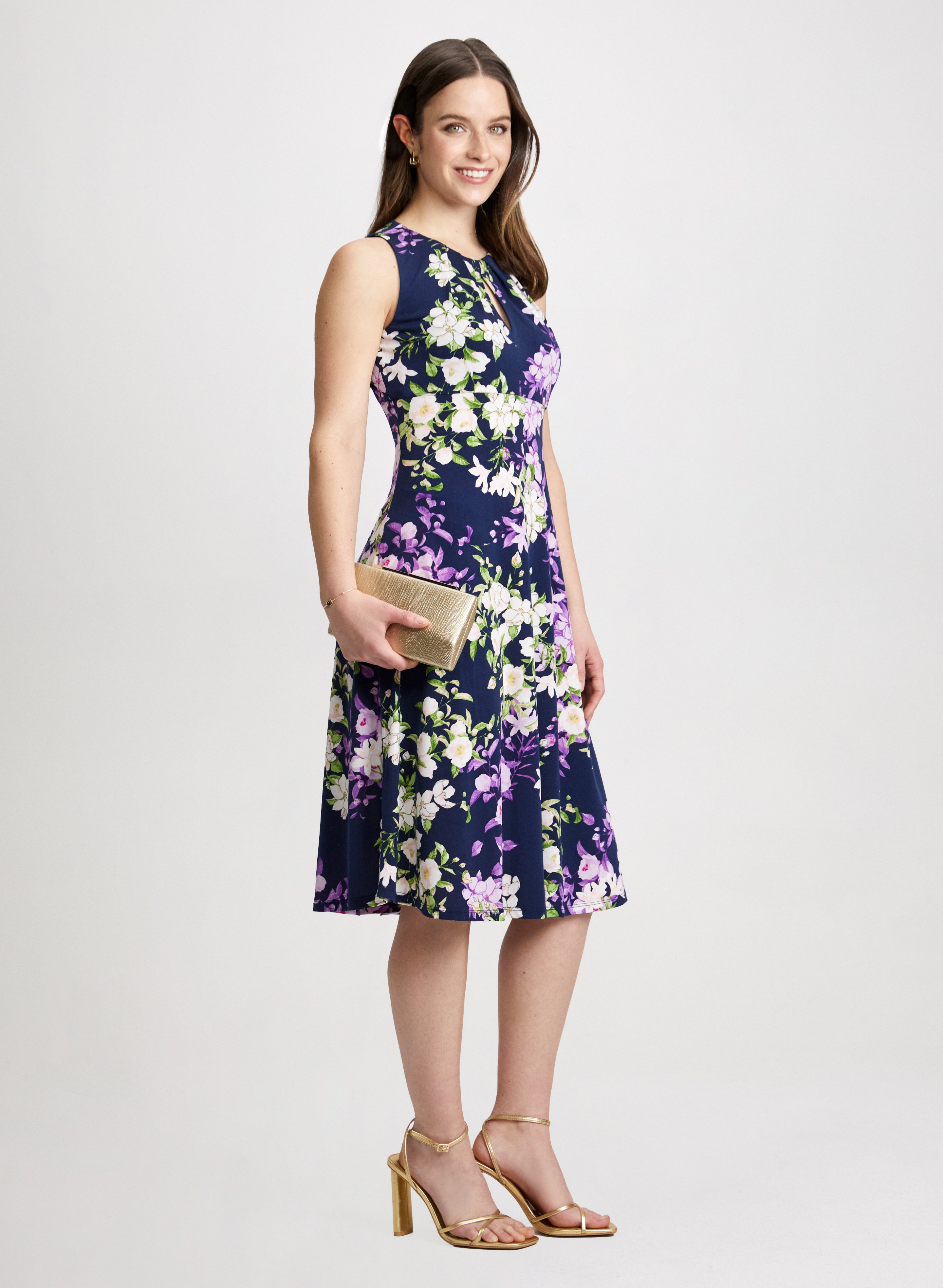 Elegant Floral Print Empire Waist Dress for Women | Summer Boho Maxi Dress | Perfect for Weddings, Beach Vacations & Date Nights