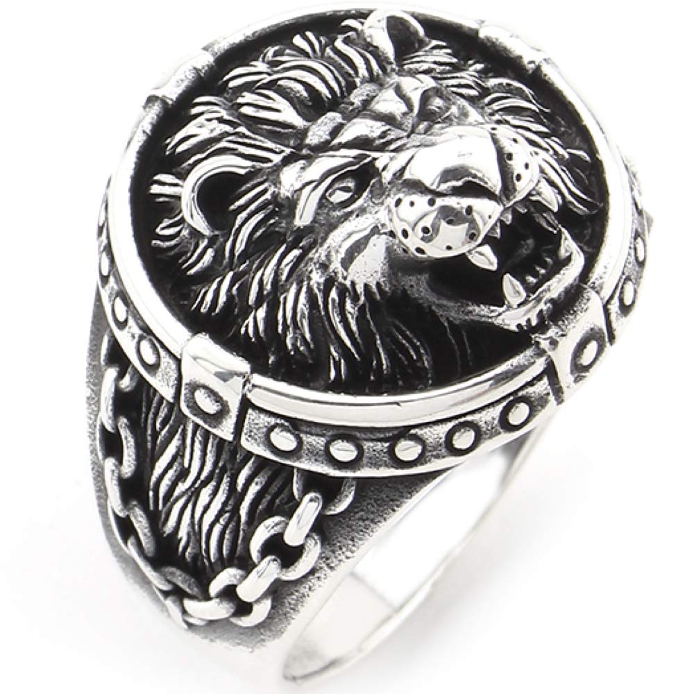 925 Sterling Silver Men's Lion of Judah Ring - Sizes 7-13 - Bold Statement Jewelry for Men - Perfect for Gifts, Weddings & Everyday Wear