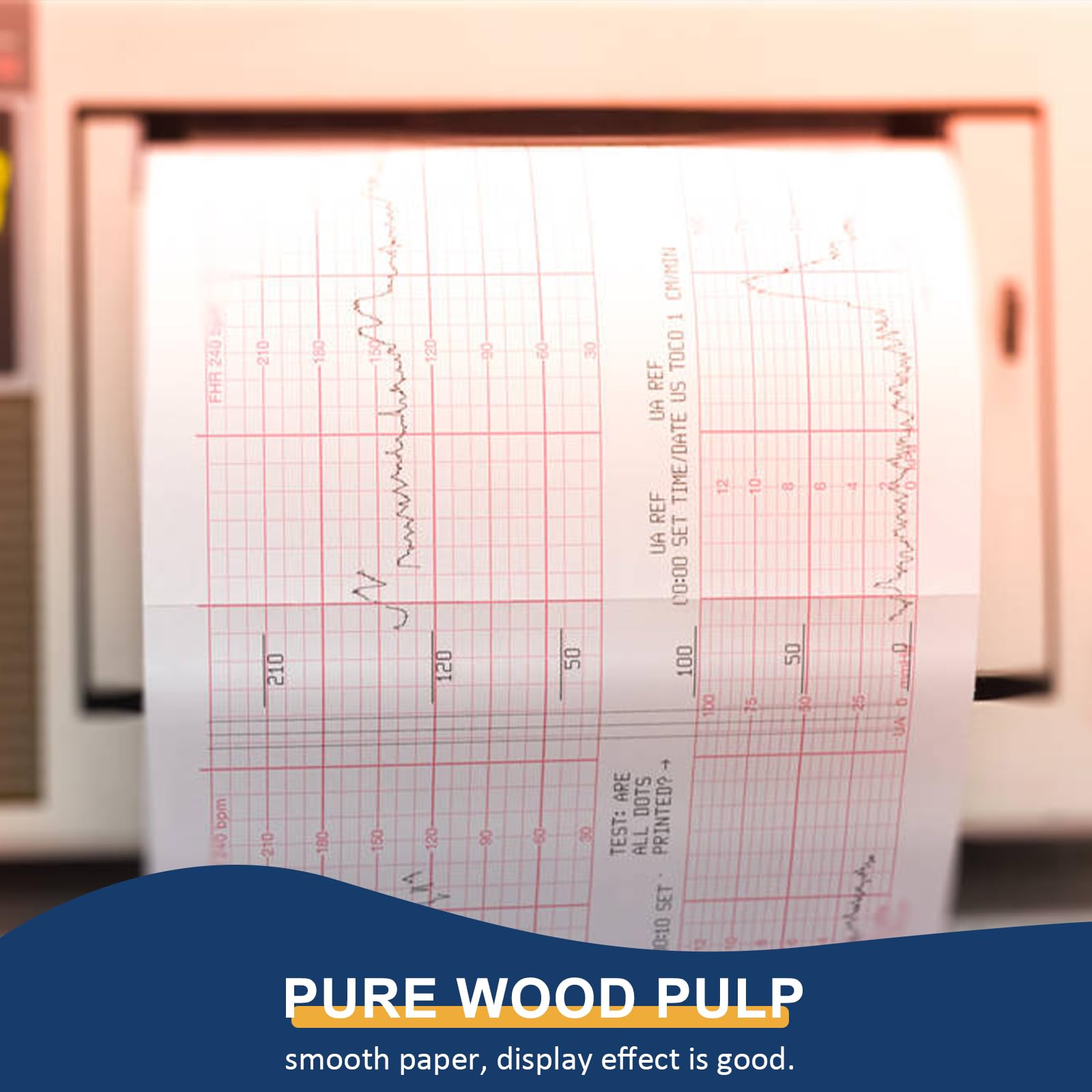 ECG Paper Roll - 10 Pack Thermal EKG Paper, 80mm x 20m ECG Recording Paper for ECG Machines - Perfect for Hospitals, Clinics & Home Health Monitoring