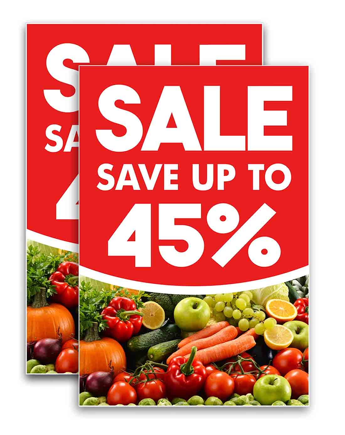 24x36 Vinyl Decals Pack of 2 - Grocery Store Decor for Walls & Windows