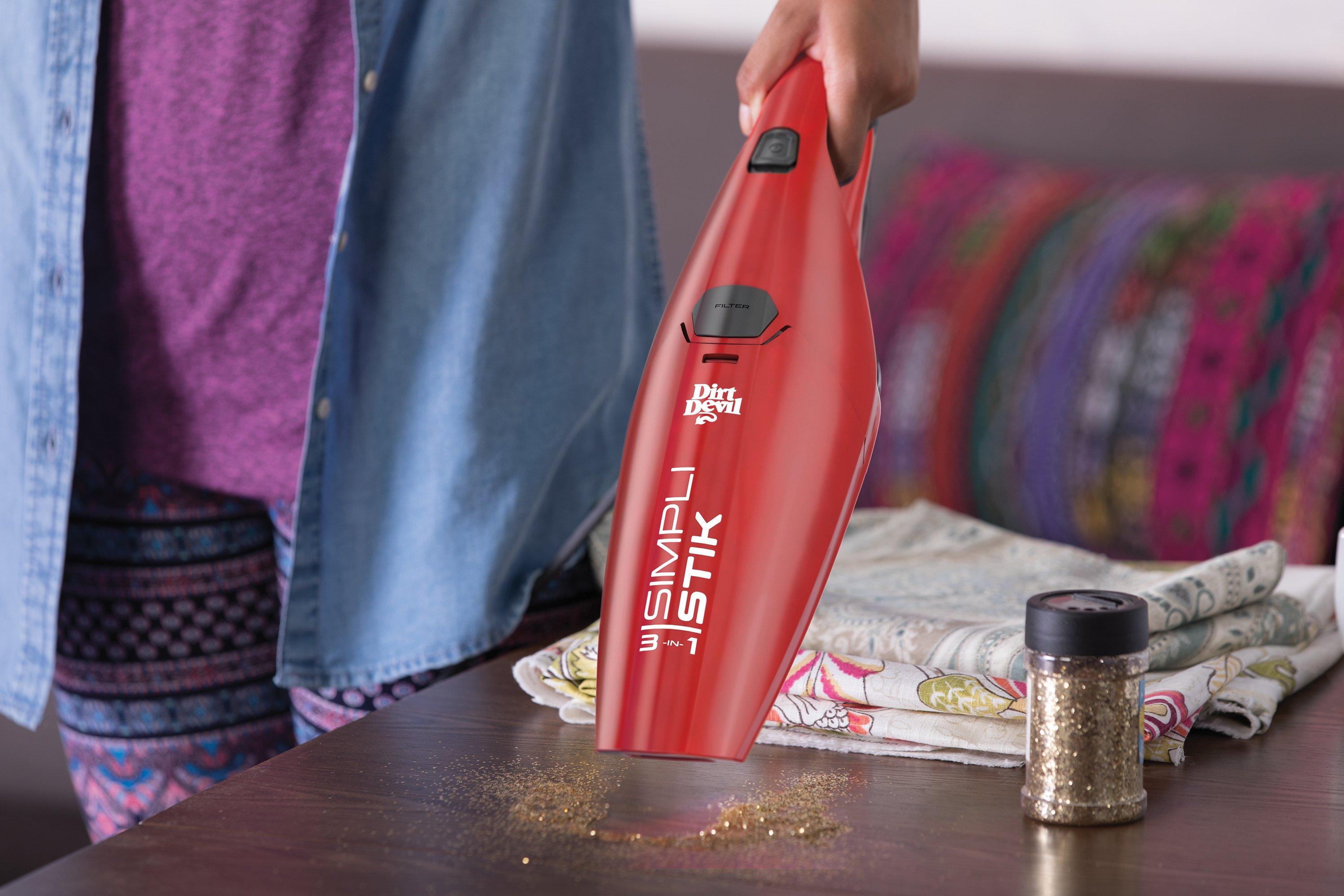 Simplistik 1.2 Amp Stick Vacuum Cleaner - Lightweight Cordless Handheld Vacuum for Quick Cleanups - Perfect for Hardwood Floors, Carpets, and Pet Hair Removal