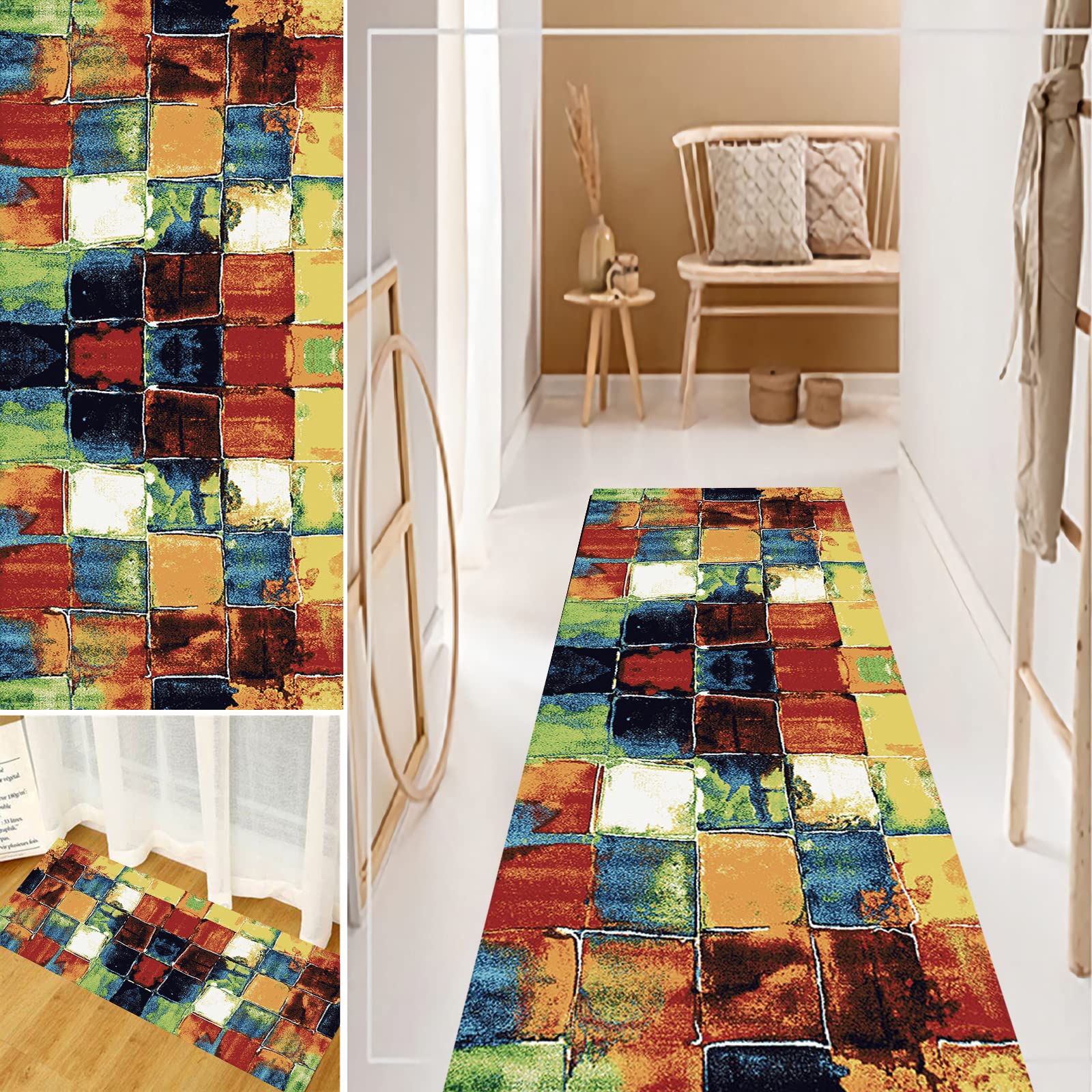 Non-Slip Washable Hallway Runner Rug 3'7