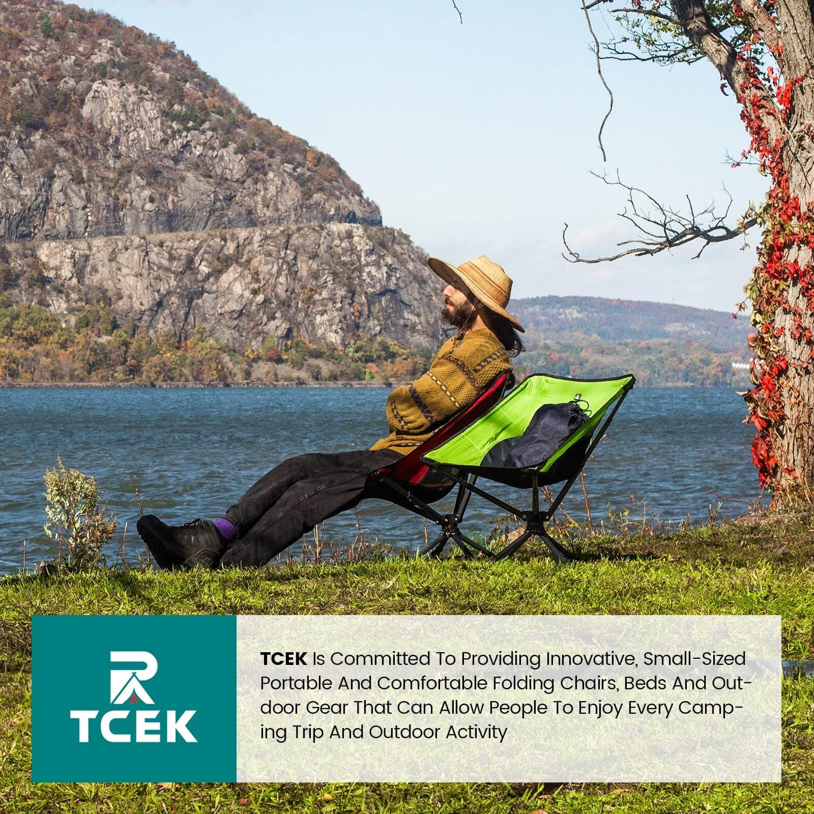 Portable Swivel Folding Chair - Compact & Lightweight Collapsible Camping Chair for Adults, Quick Setup in 8 Seconds, Supports 300 lbs - Perfect for Outdoor Camping, Hiking, Beach, Travel, Picnics & Backpacking Adventures