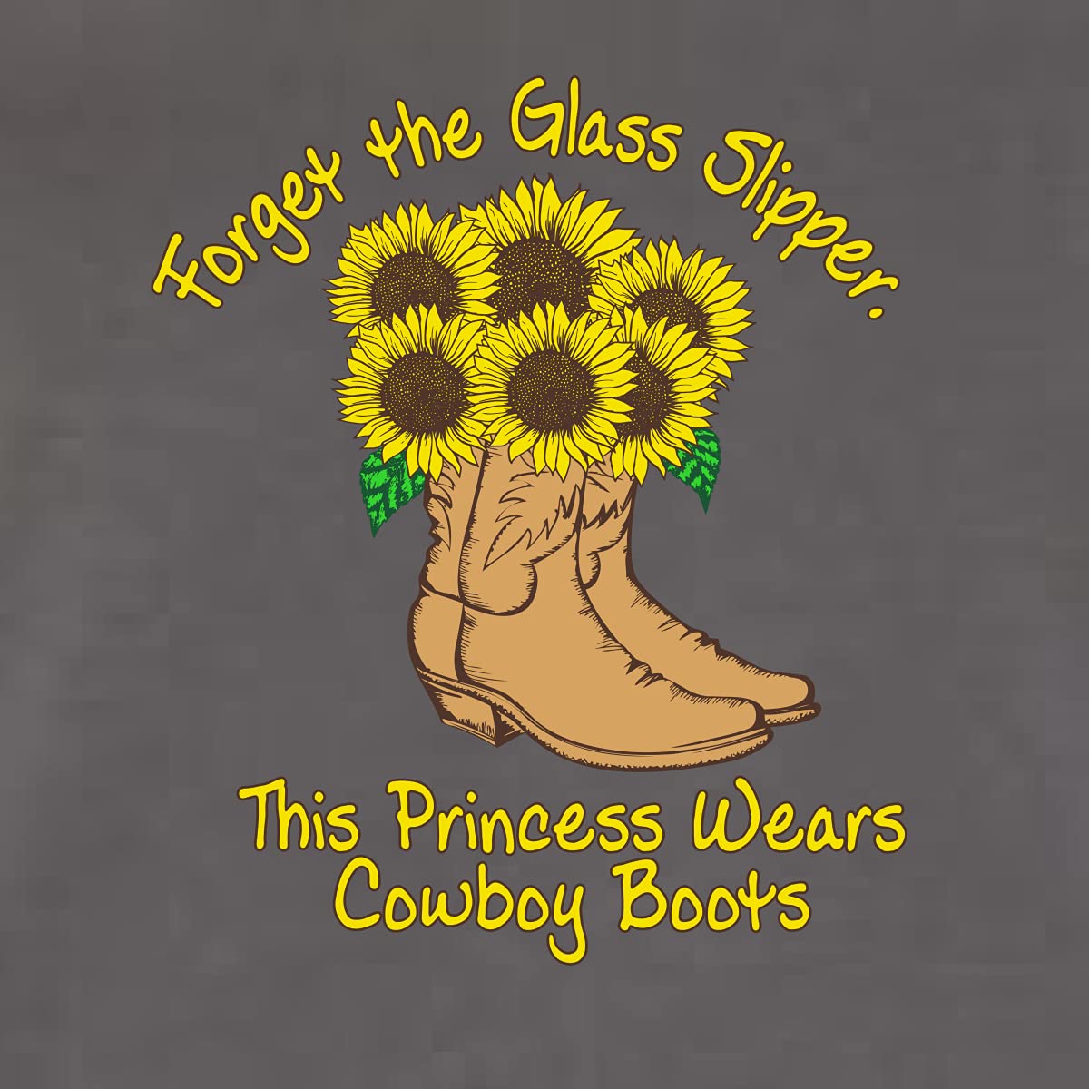Princess Wears Cowboy Boots Graphic T-Shirt for Women - Vintage Pop Culture V-Neck Tee - Perfect for Concerts, Festivals & Casual Wear
