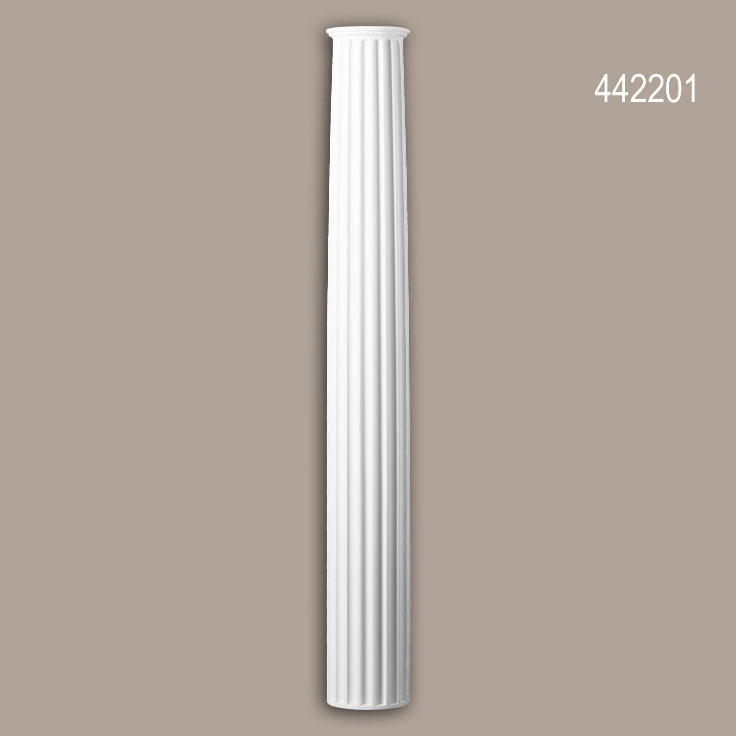 PRO[f]home® - Ionic Style White Facade Column Molding 442201 - Exterior Architectural Column Element for Home & Garden Decoration - Perfect for Porch, Patio, and Outdoor Landscape Design