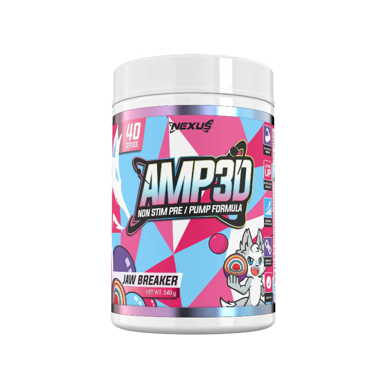 Best Non-Stimulant Pre-Workout Supplement - Amp3D Energy & Focus Booster for Gym, Running & Fitness Training