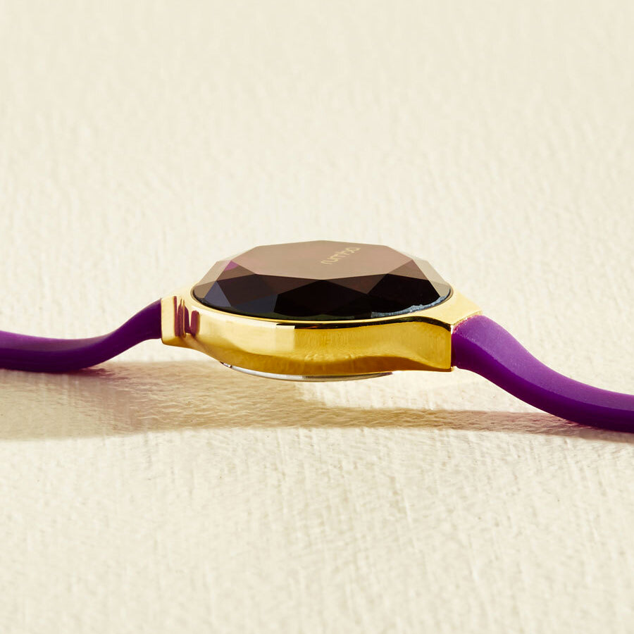 Orchard Gem Watch with Genuine Amethyst Stone - Elegant Purple Crystal Watch for Women | Perfect for Everyday Wear, Office, and Special Occasions