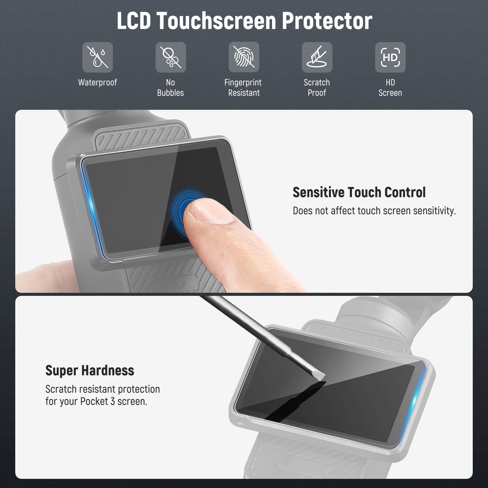 NEEWER FL 80 Magnetic Black Diffusion Filter for DJI Osmo Pocket 3 Camera - Soften Harsh Light & Create Cinematic Effects - Perfect for Vlogging, Travel Videos & Low Light Shooting