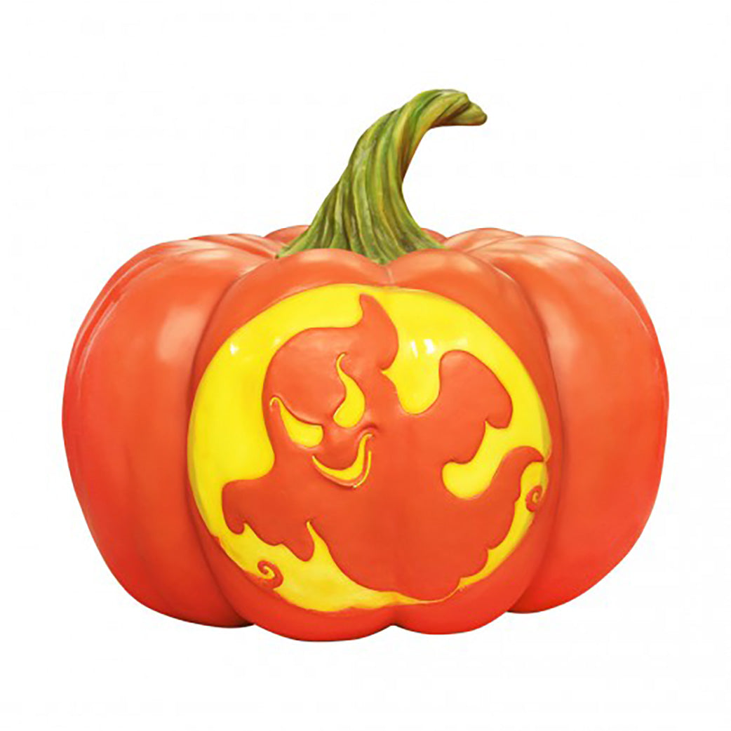 44 Carved Ghost Pumpkin Lanterns for Halloween Decorations - Spooky Outdoor & Indoor Party Decor, Trick or Treat Display, Haunted House Props