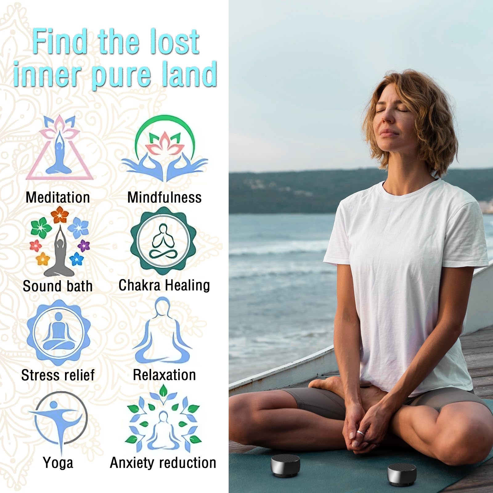 Premium Meditation System for Mindfulness, Sound Bath & Chakra Healing | Stress Relief & Sound Therapy Device | Ideal for Yoga Practice, Deep Relaxation & Spiritual Wellness | Perfect for Home, Studio & Wellness Retreats