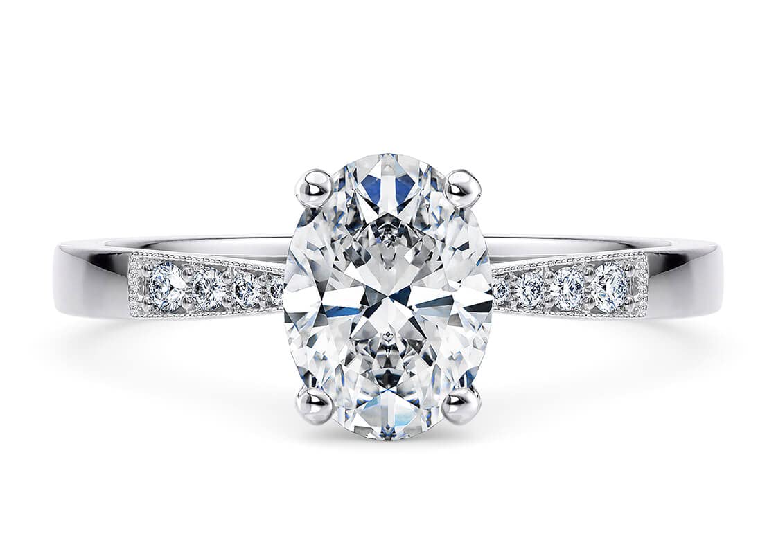 1.0/2.0/3.0 CT Moissanite Oval Engagement Ring for Women - 18K Gold Plated Silver, White Gold, Rose Gold & Yellow Gold with Free Engraving | Wedding Proposal, Anniversary Gift, Bridal Jewelry