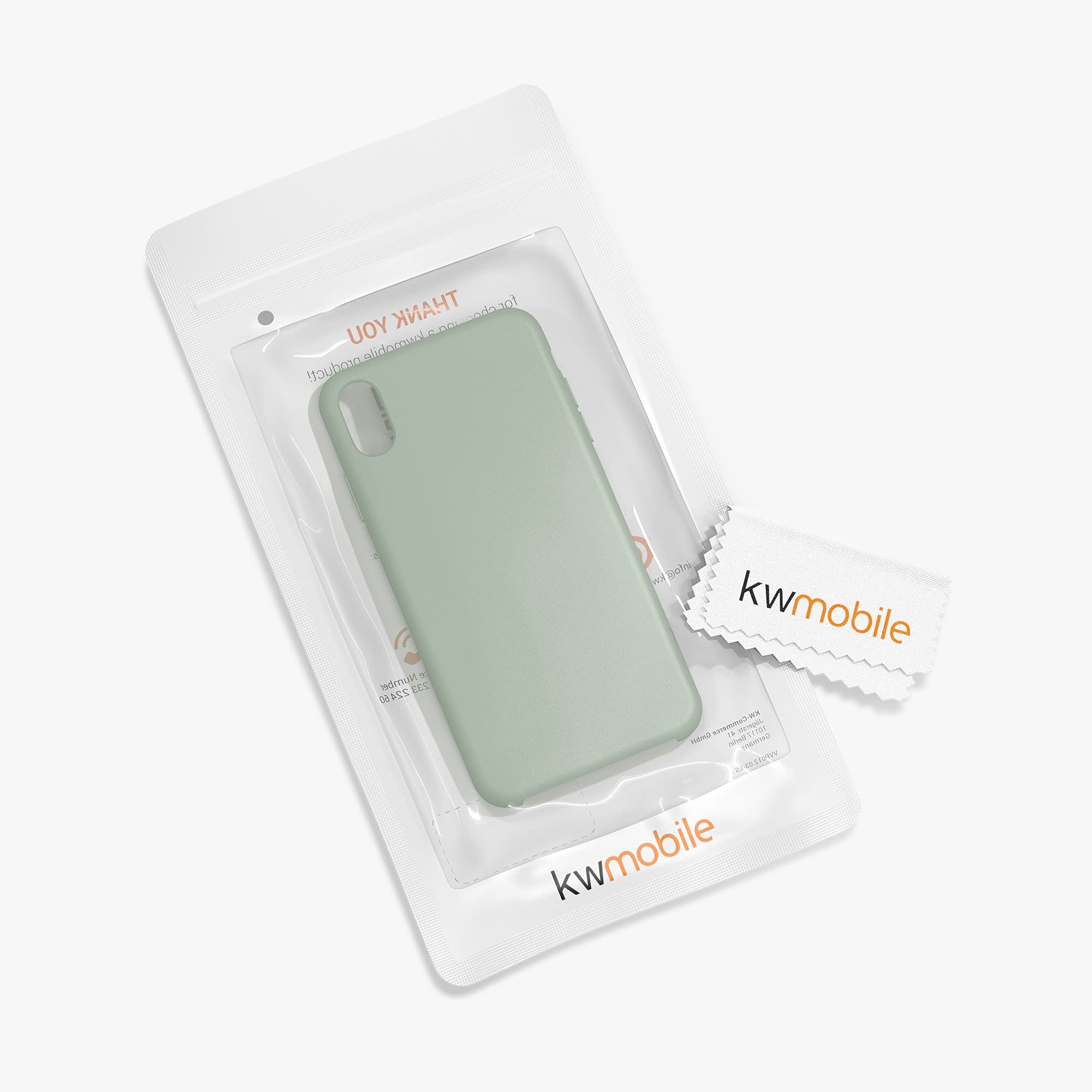 kwmobile Shockproof TPU Silicone Case for Apple iPhone XR - Soft Protective Phone Cover in Gray Green | Perfect for Everyday Use, Work & Outdoor Activities