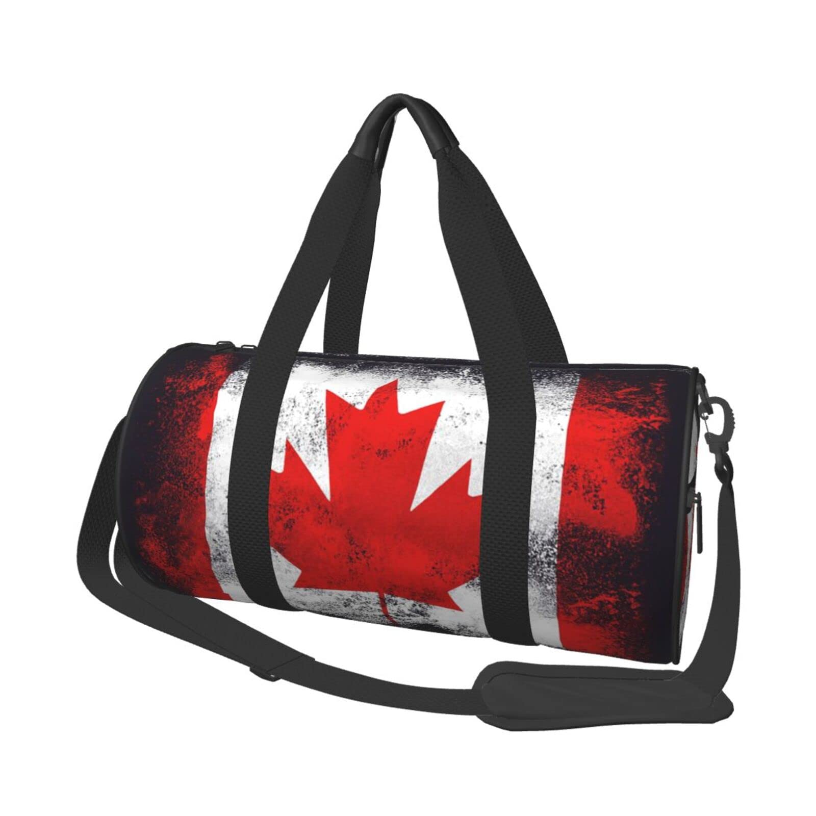 Canadian Flag Sports Duffel Bag - Waterproof Travel Tote & Carry On Weekender Gym Bag for Men & Women - Perfect for Sports, Gym, Travel & Overnight Trips