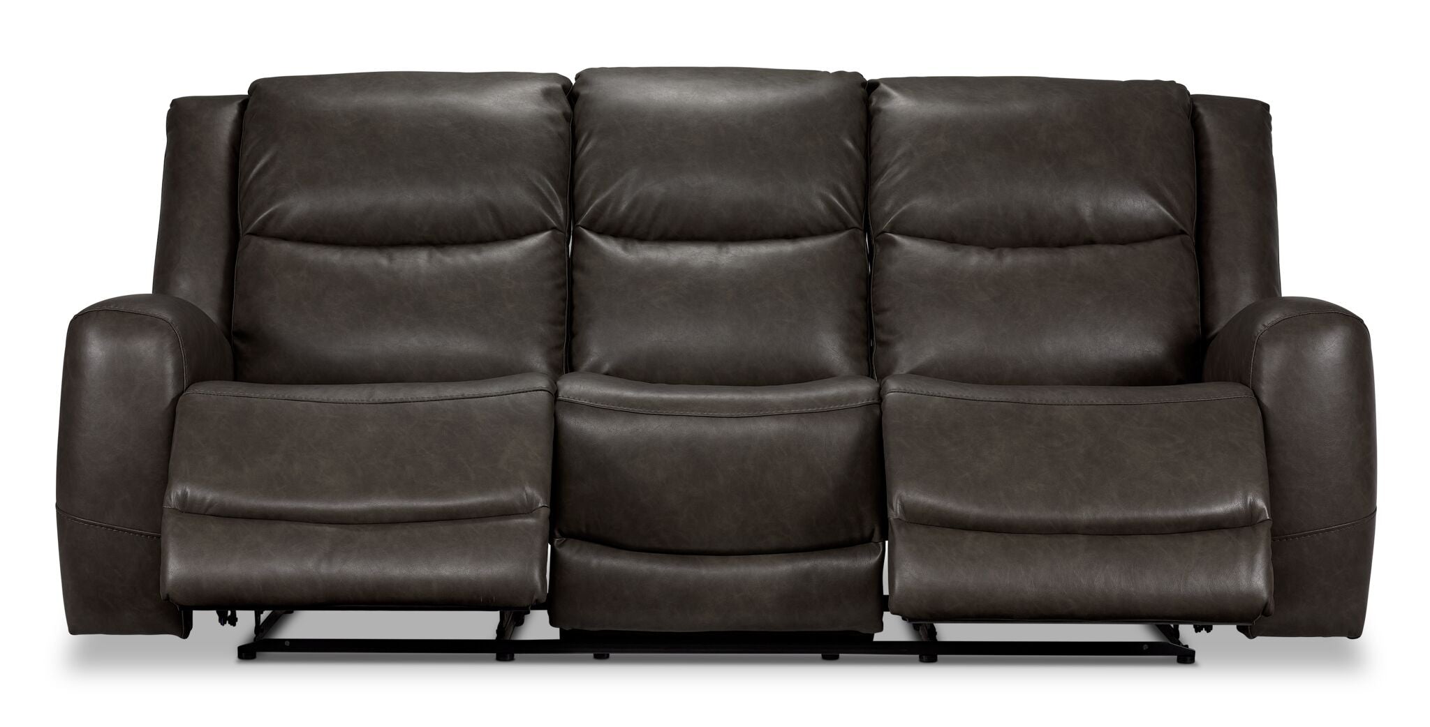 Modern Copley Reclining Sofa in Slate Gray - Comfortable Power Recliner for Living Room, Home Theater & Family Lounge