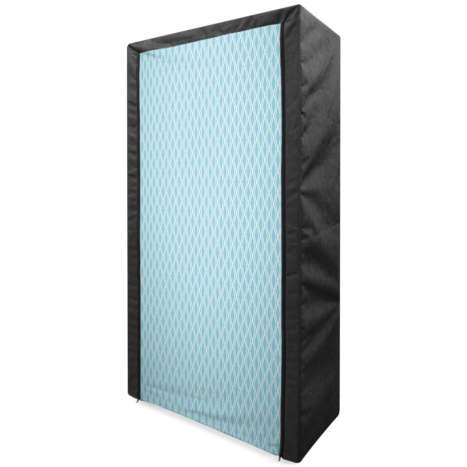 Ambesonne Modern Portable Fabric Wardrobe - Wavy Pool Water Design with Art Print, 33.5