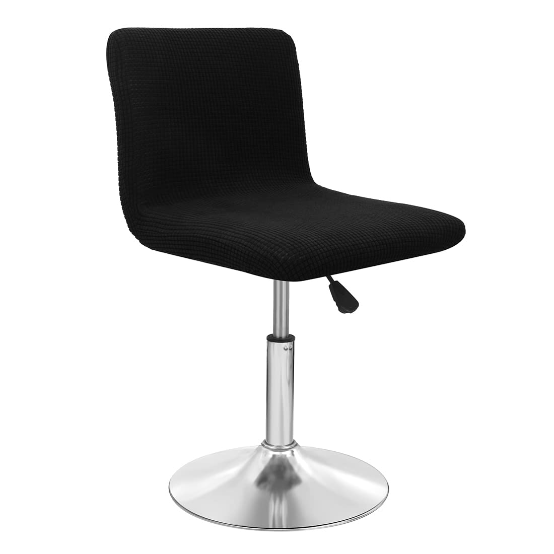 Stretch Slipcover Chair Protectors for Short Back Chairs & Bar Stools - Elastic Furniture Covers (Black) - Perfect for Dining Room, Kitchen & Office Use