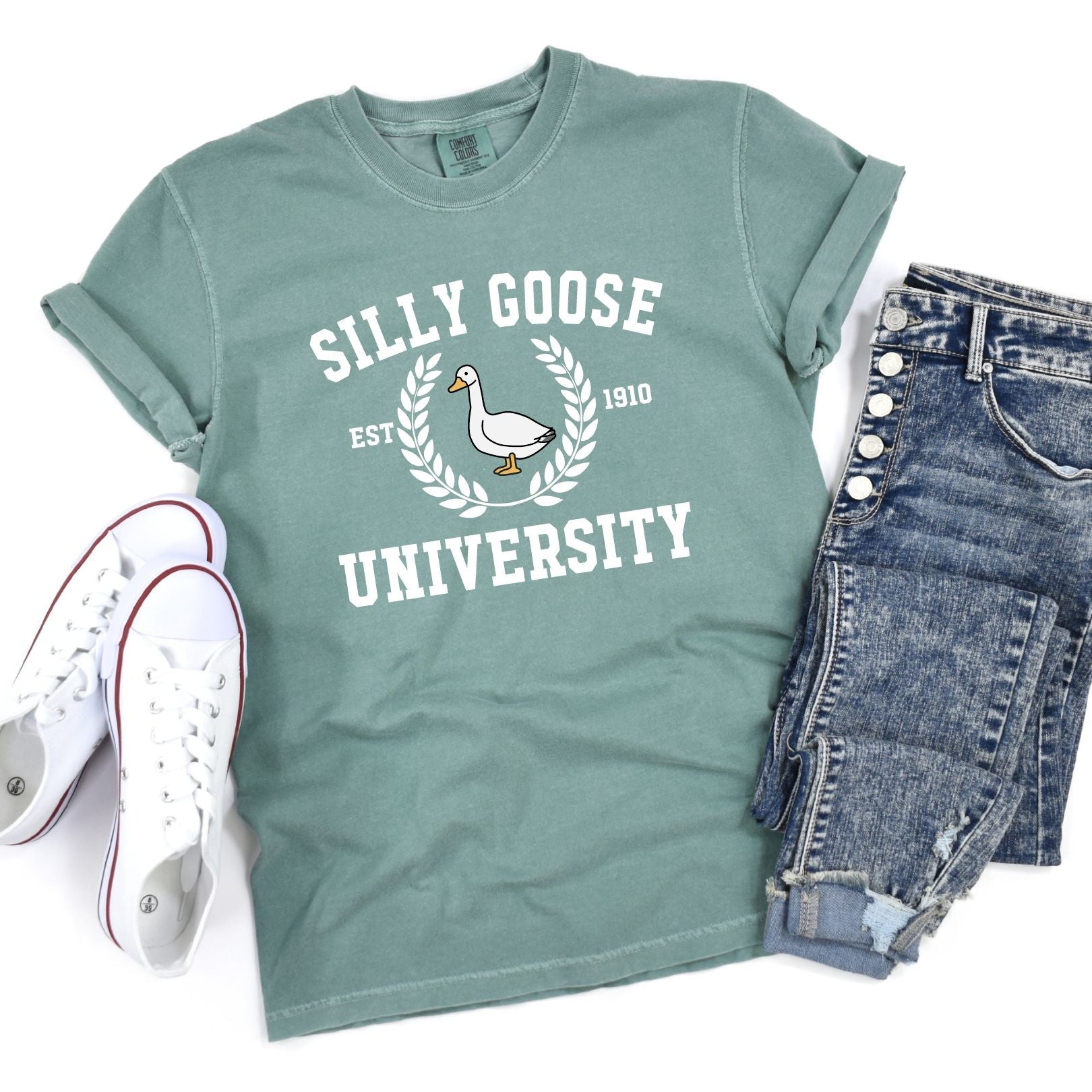 Silly Goose University Graphic Tee - Funny College Humor T-Shirt for Men & Women | Perfect for Campus Life, Gifts & Casual Wear