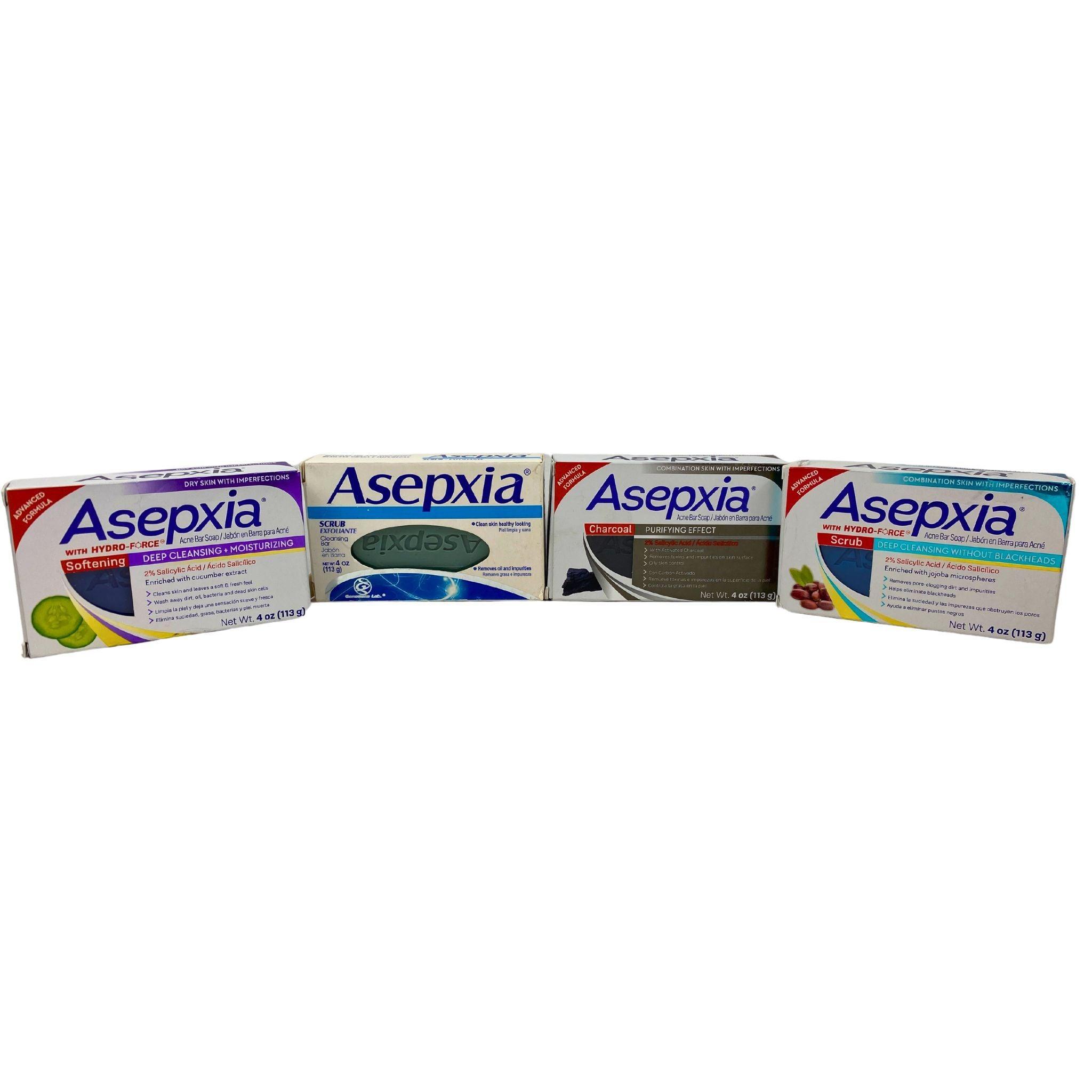 Asepxia Acne Bar Soap - 40-Piece Assorted Mix (4oz Each) | Gentle Cleansing for Oily & Acne-Prone Skin | Perfect for Daily Face & Body Wash