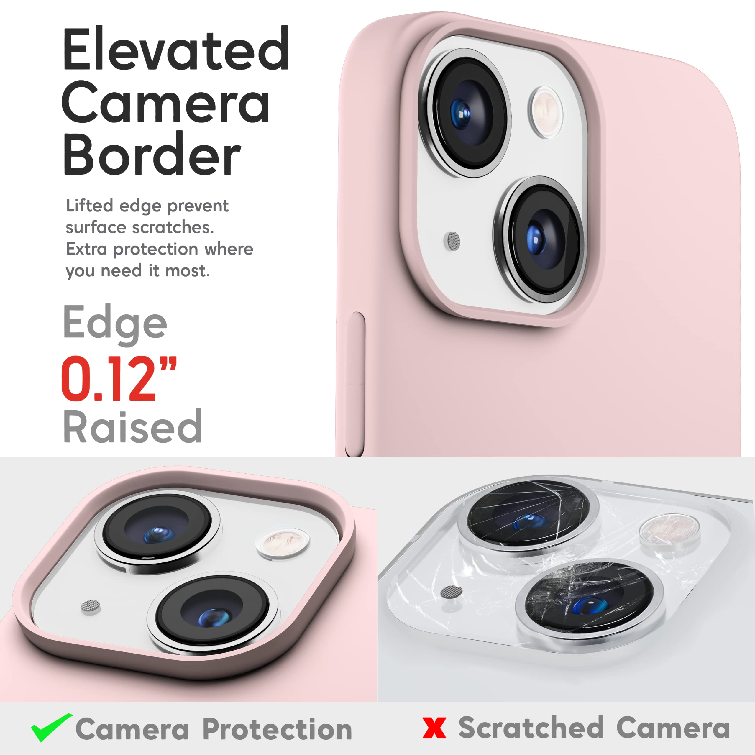 Premium Silicone iPhone 13 Mini Case - Ultra Slim Shockproof Protective Cover with Soft Anti-Scratch Microfiber Lining | 5.4 Inch Light Pastel Sand Pink Cute Design | Perfect for Everyday Use, Travel & Work Protection