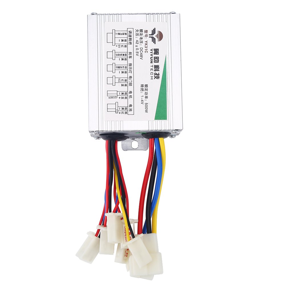 Alomejor 48V 500W Brushed DC Motor Speed Controller - Compatible with Electric Bikes, Scooters, and DIY Projects | Perfect for Speed Regulation and Power Control