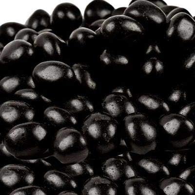 Black Jumbo Jelly Beans - 2 LB Resealable Stand Up Candy Bag (Approx. 170 Pieces) - Traditional Black Licorice Flavor - Bulk Candy for Easter Baskets, Halloween Treats, Party Favors & Gift Fillers