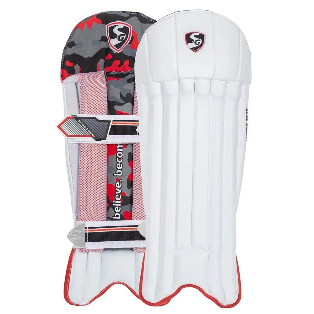 SG Super Test Cricket Wicket Keeping Pads - Professional Grade Leg Guards for Wicket Keepers - Perfect for Cricket Matches, Training & Practice Sessions