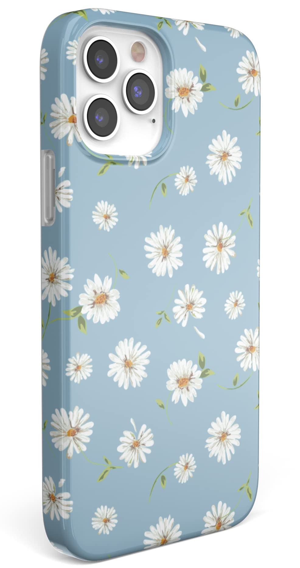 Casely iPhone 12/12 Pro Case - Daisy Daydream Baby Blue Floral Ultra-Slim Protective Cover | Perfect for Everyday Use, Office & Travel