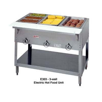 Duke E303 Aerohot Electric 3-Well Steam Table Food Warmer, 120V Commercial Hot Food Holding Unit - Perfect for Buffets, Catering & Restaurant Service
