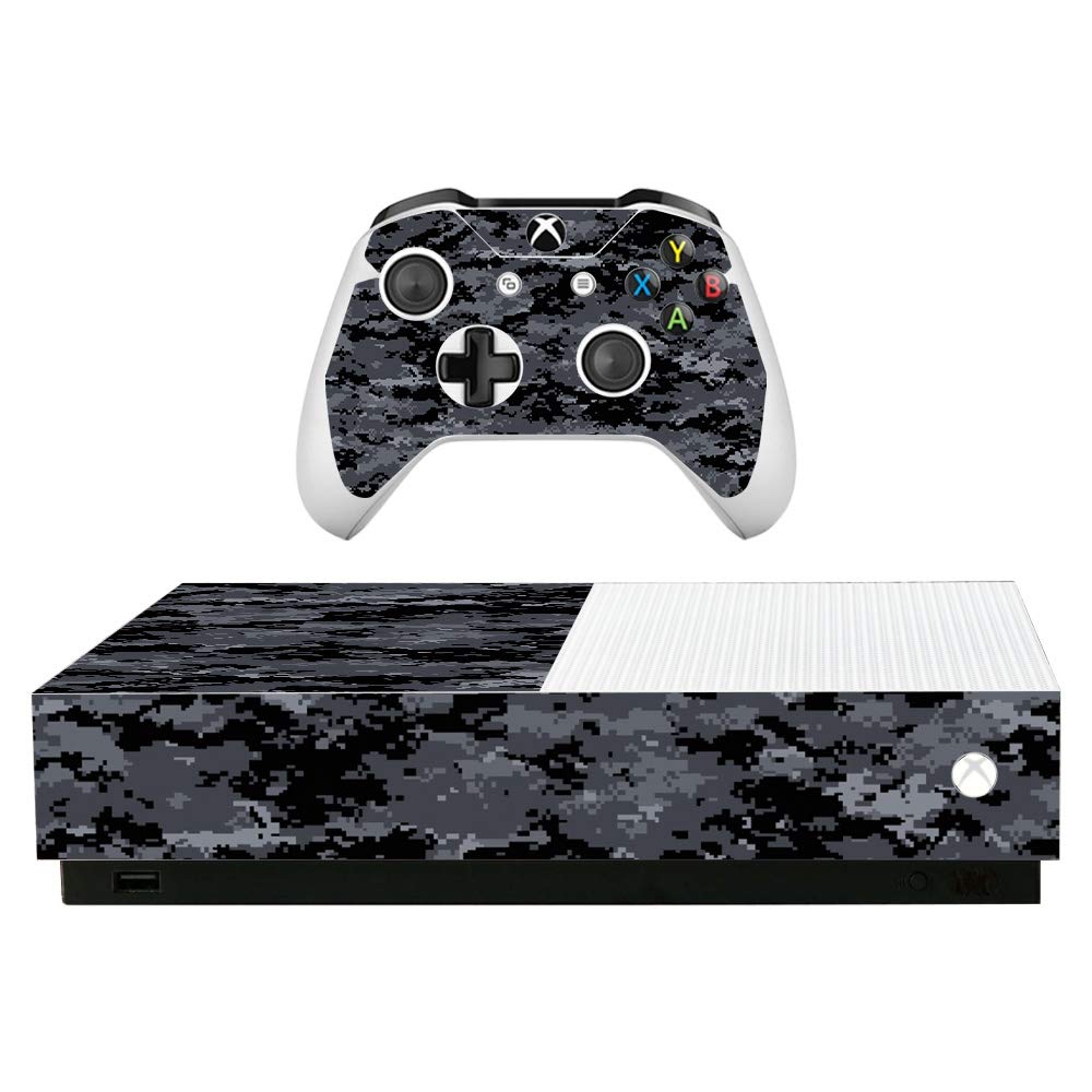 MightySkins Protective Vinyl Decal Wrap Cover for Microsoft Xbox One S All-Digital Edition - Digital Camo Design | Durable, Customizable Skin | Easy to Apply & Remove | Made in USA | Perfect for Gaming Setups & Personalization