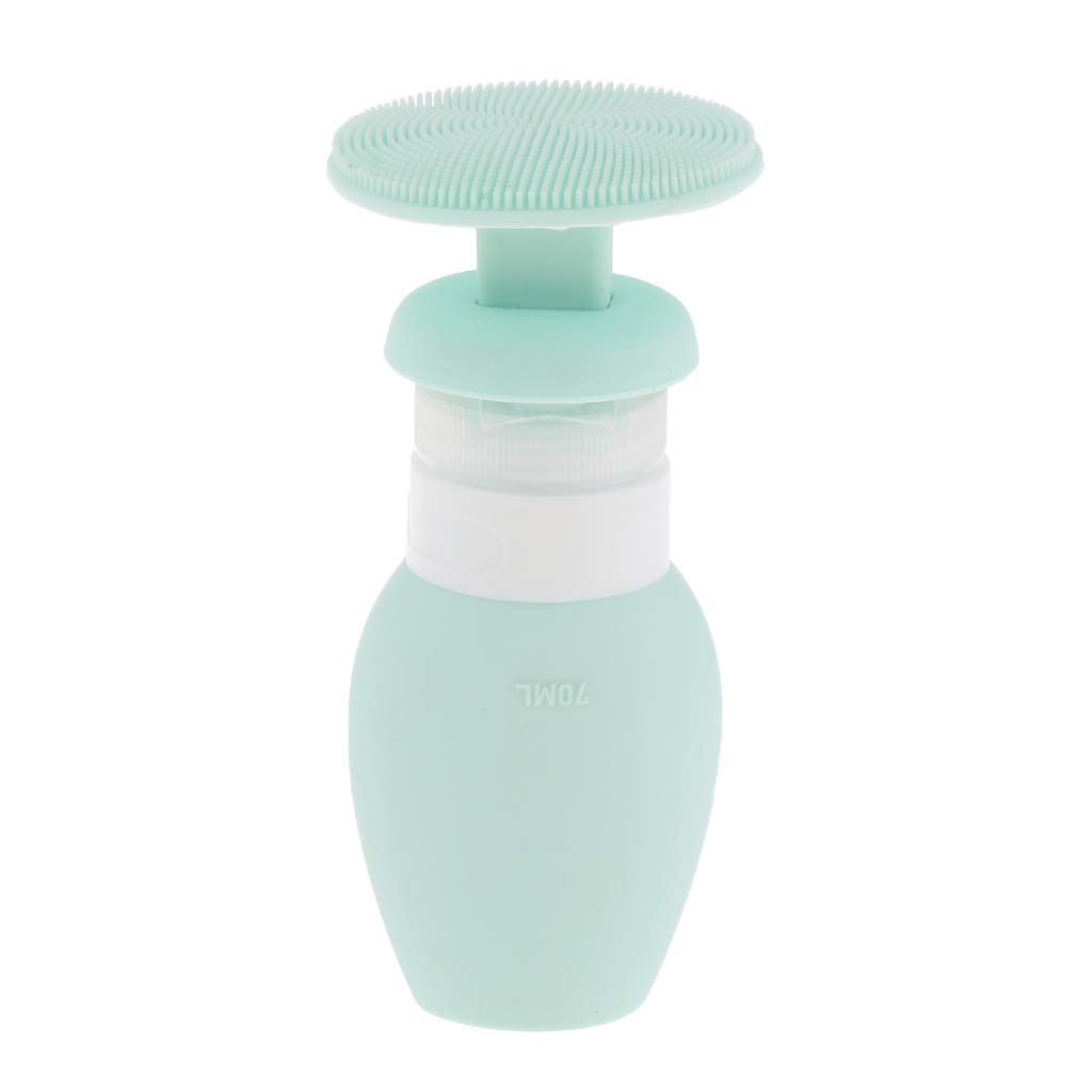 70ml Refillable Travel Bottles for Toiletries - Leakproof Empty Cosmetic Containers for Shampoo, Lotion & Makeup Liquids | Perfect for TSA Carry-On, Gym Bag & Vacation Packing (Cyan)
