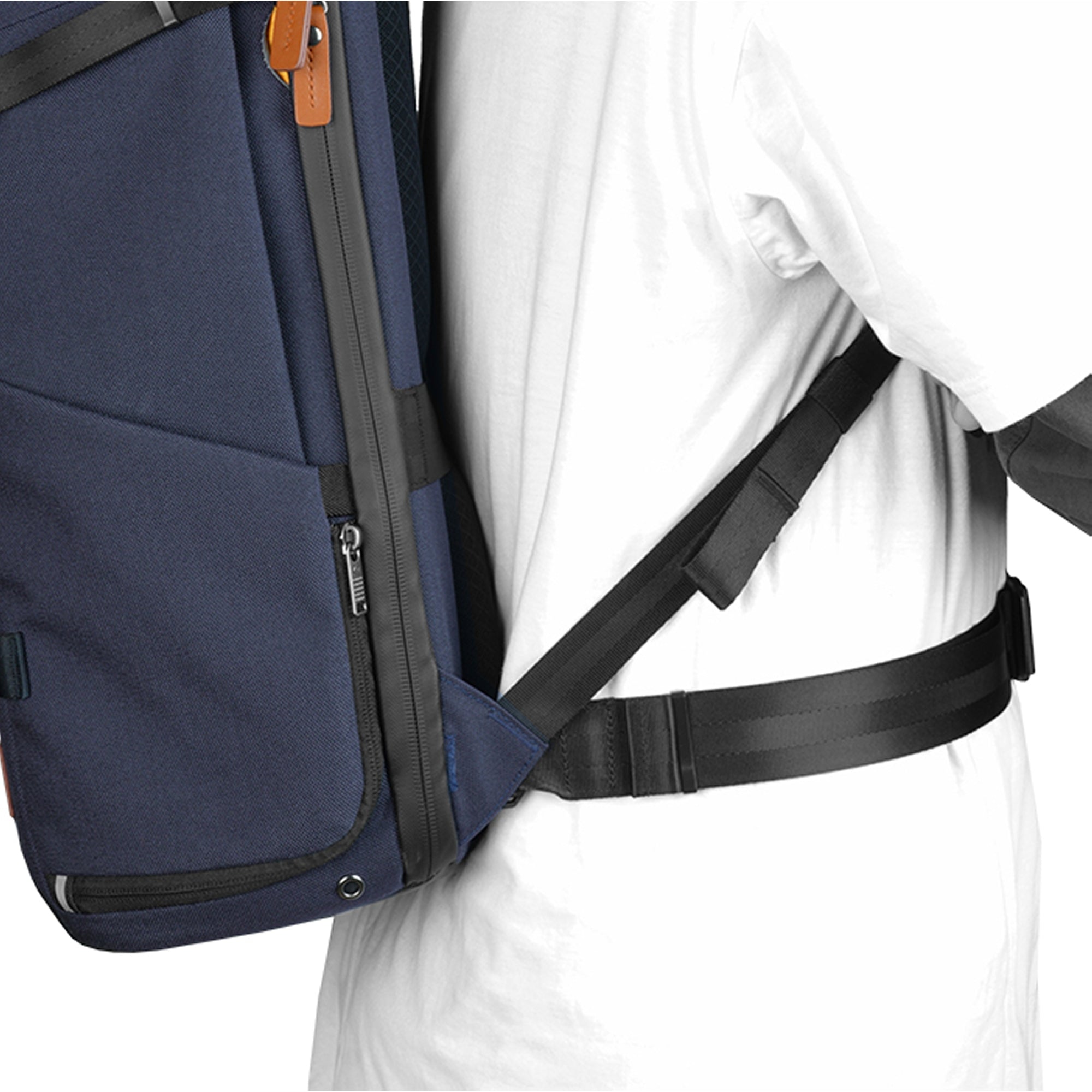 VEO CITY B46 Large DSLR Camera Backpack with Detachable Pouch - Waterproof & Durable Navy Blue Camera Bag for Travel, Hiking & Photography Enthusiasts