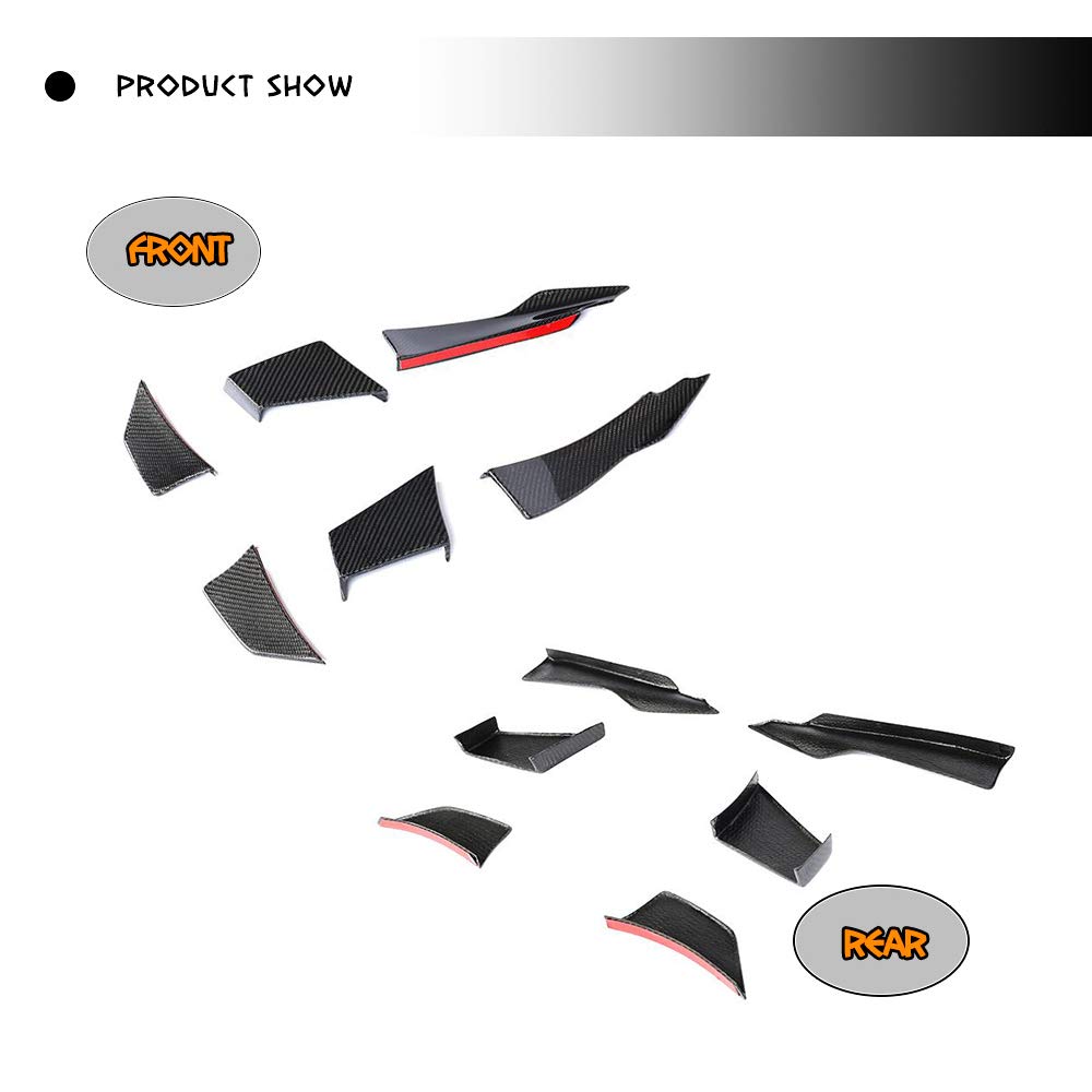 Carbon Fiber Front Bumper Vent Trim for BMW F80 M3 F82/F83 M4 2014-2019 | 3 Series Side Air Fender Cover Trim Scoop Winglet Apron Fin Front Splitter | Performance Upgrade & Style Enhancement for Track & Street Driving