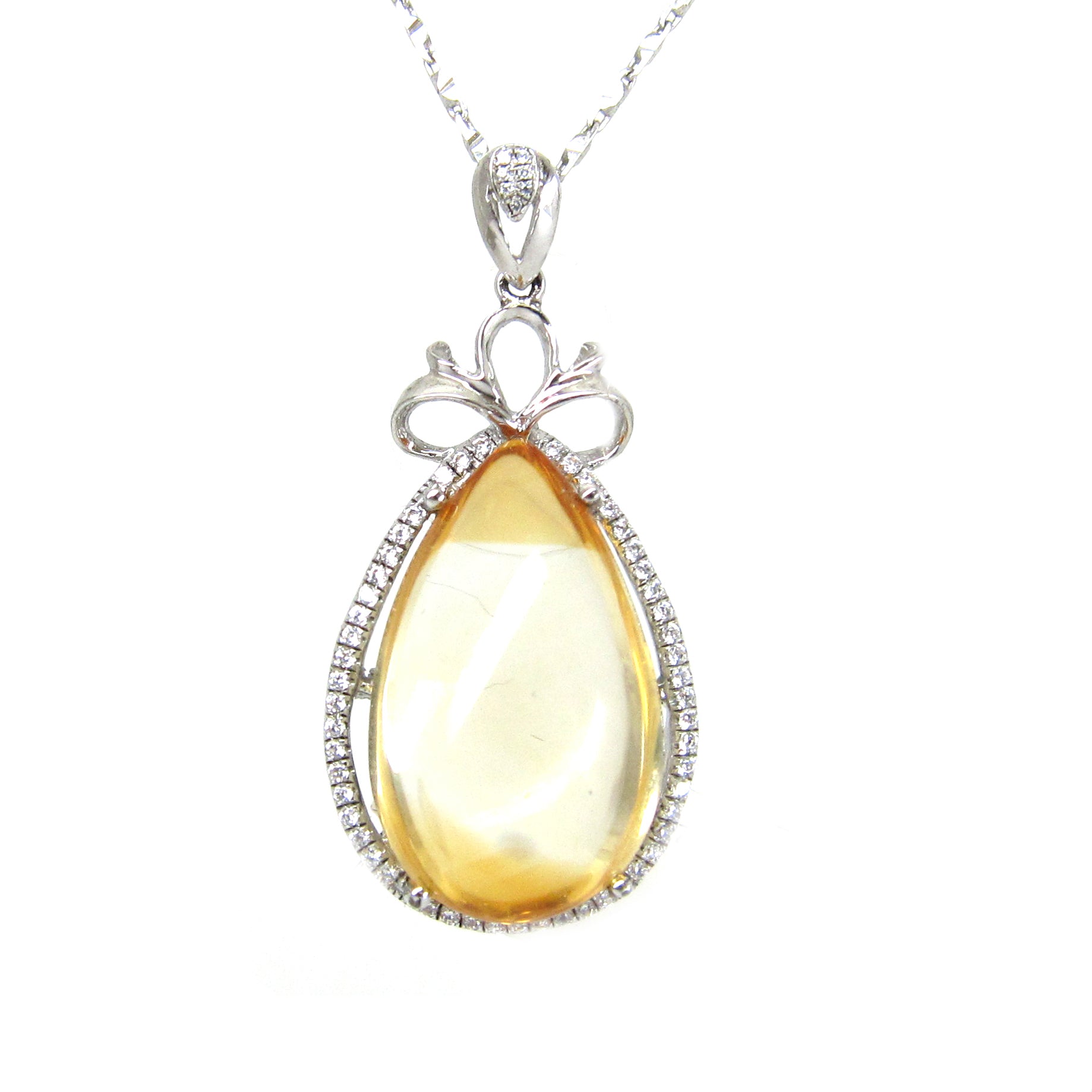 925 Sterling Silver Citrine Pendant Necklace for Women - Elegant Gemstone Jewelry Gift for Birthday, Anniversary & Special Occasions