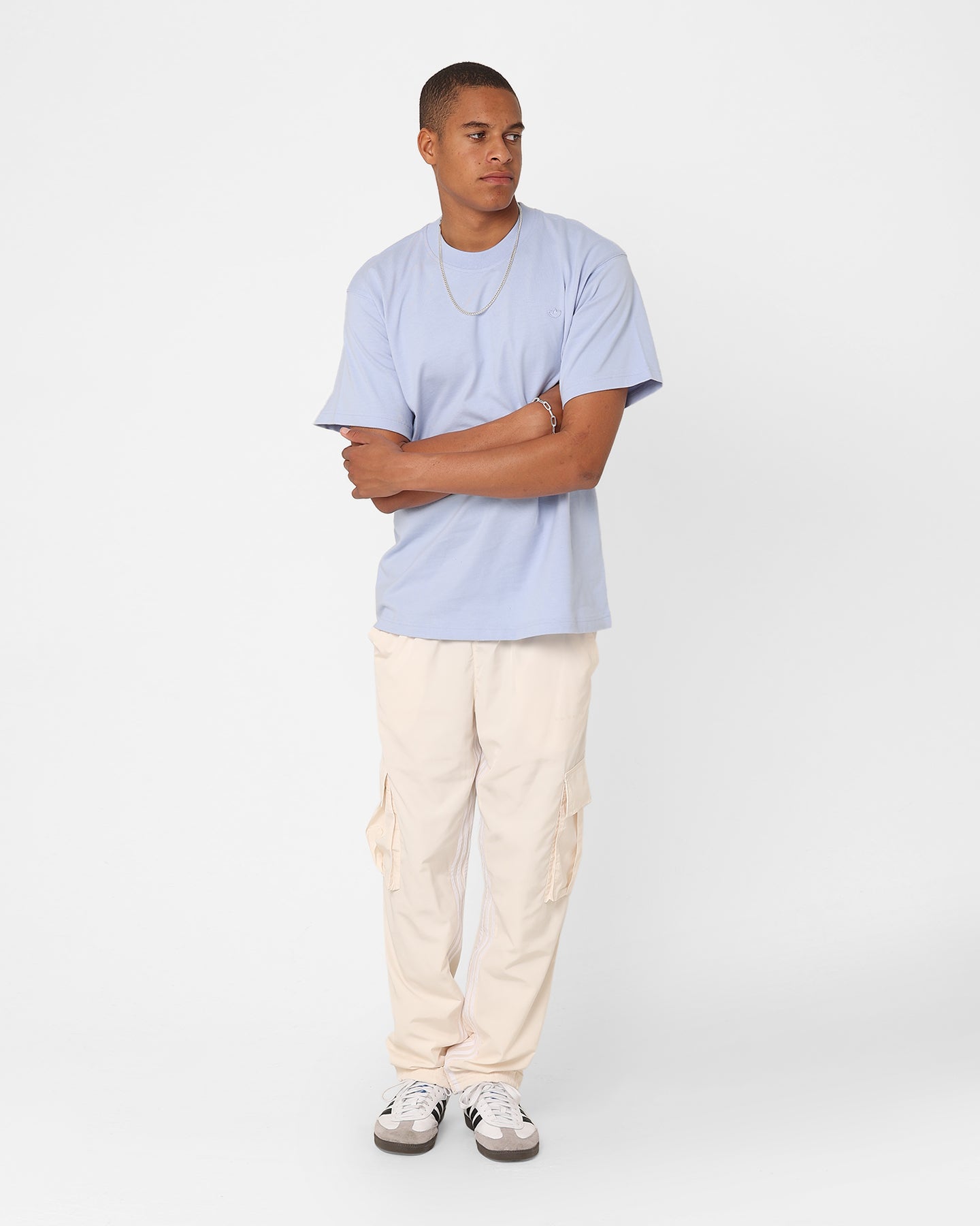 Adidas Adicolor Contempo T-Shirt for Men - Blue Dawn - Casual Comfort Fit Cotton Tee for Everyday Wear & Street Style