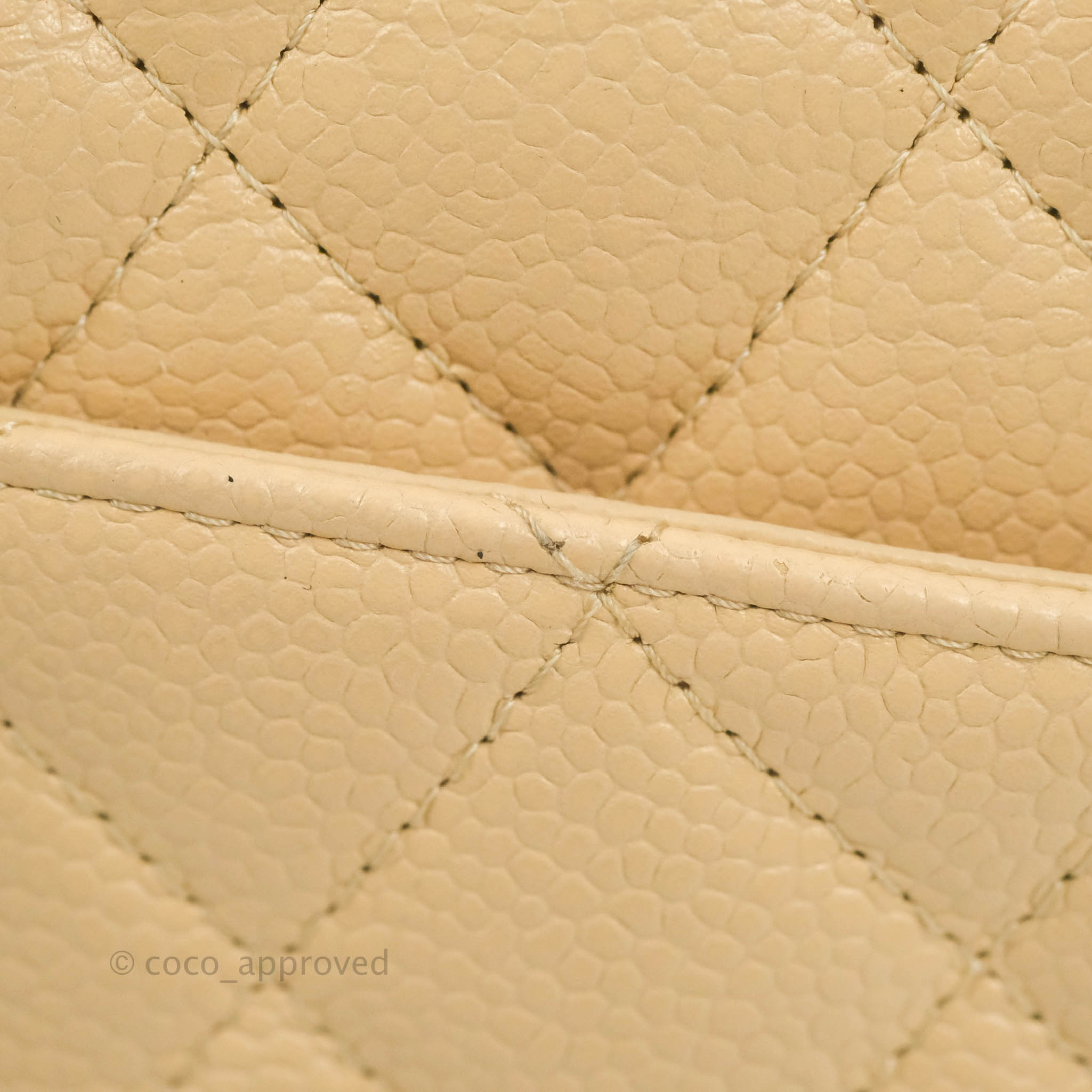 Chanel Classic M/L Medium Flap Bag - Quilted Beige Caviar Leather with Gold Hardware | Luxury Shoulder Bag for Women, Perfect for Work, Parties & Special Occasions