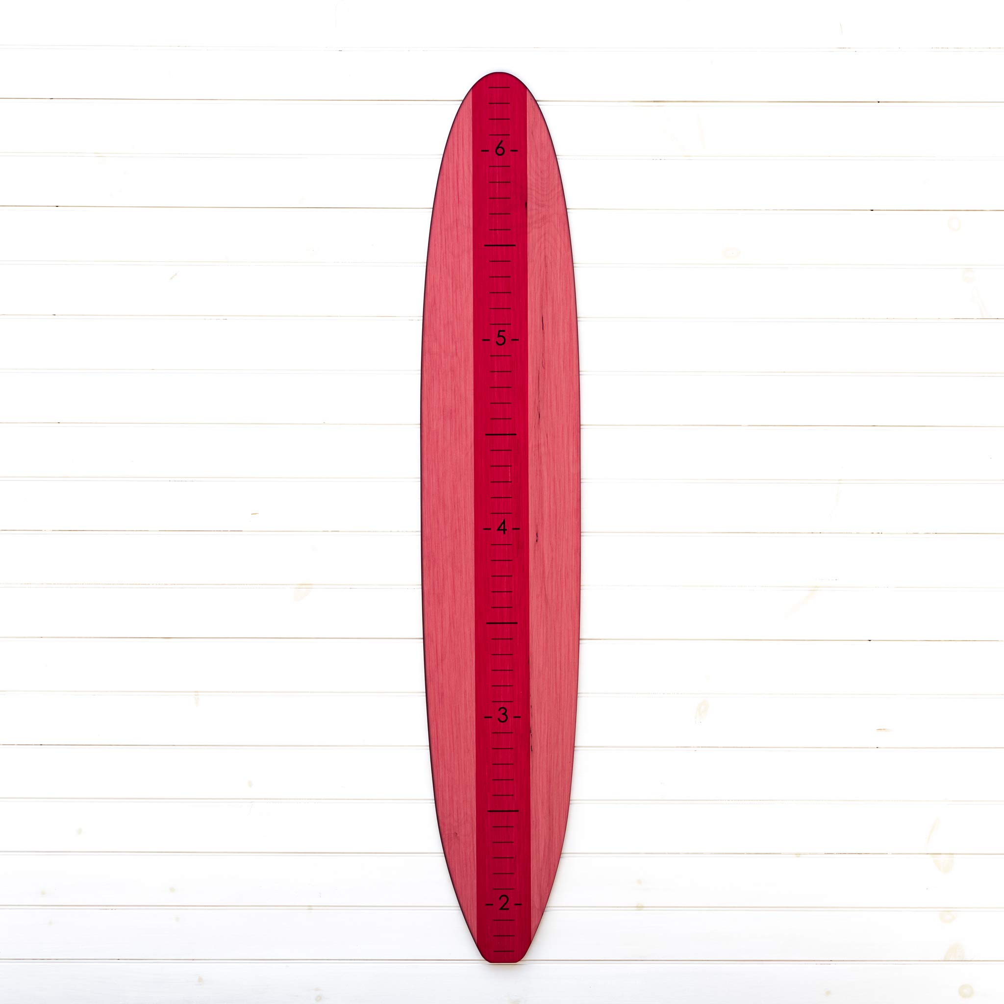 Wooden Surfboard Growth Chart for Kids - Handmade Baby Measuring Board for Wall Decor, Nursery & Beach House - Track Your Child's Height with Unique Surfboard Design