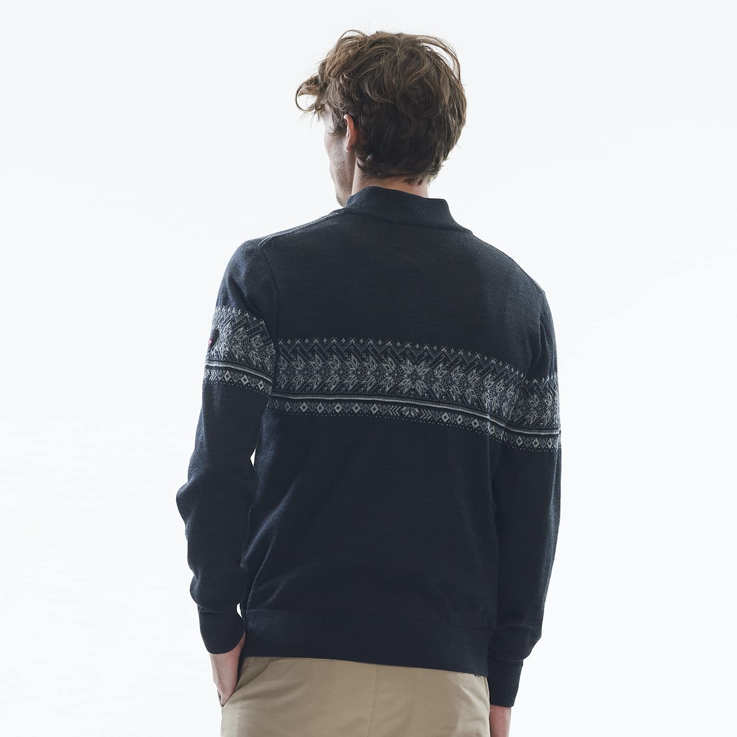 Dale of Norway Hovden Men's 100% Merino Wool Knit Sweater - Warm Quarter Zip Pullover for Skiing & Winter Outdoor Activities - Cozy Casual Wear for Men