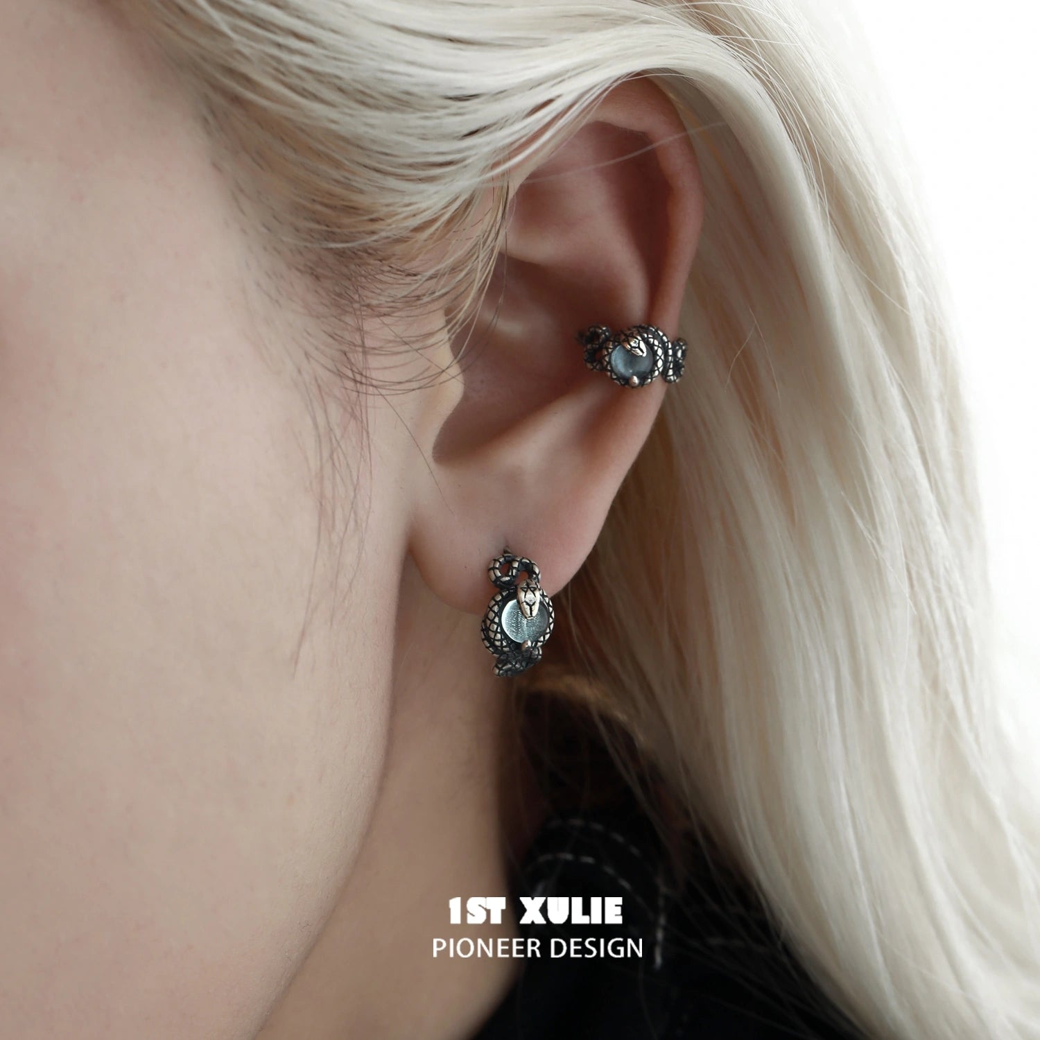 S925 Sterling Silver Snake Bite Energy Crystal Earrings - Healing Crystal Jewelry for Chakra Balancing & Spiritual Protection | Perfect for Yoga, Meditation & Boho Fashion