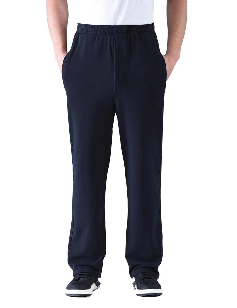 Zoulee Men's Casual Cotton Jogger Sweatpants with Zipper Front - Comfortable Lounge Pants for Workout, Running, and Home Relaxation