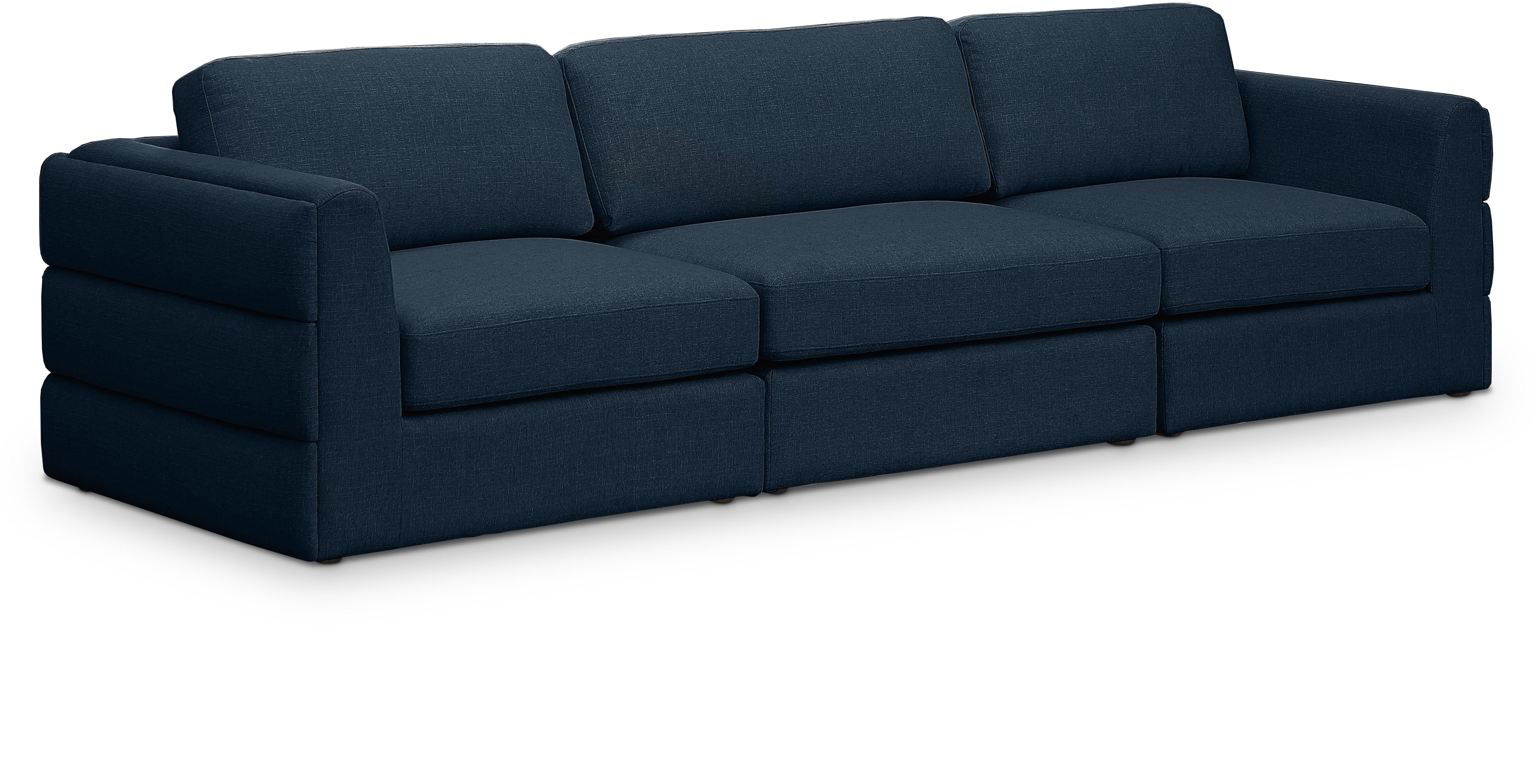 Beckham Durable Linen Textured Fabric Modular Sofa - Modern Sectional Couch for Living Room, Lounge & Home Office - Easy to Assemble Comfortable Sofa Set with Washable Covers