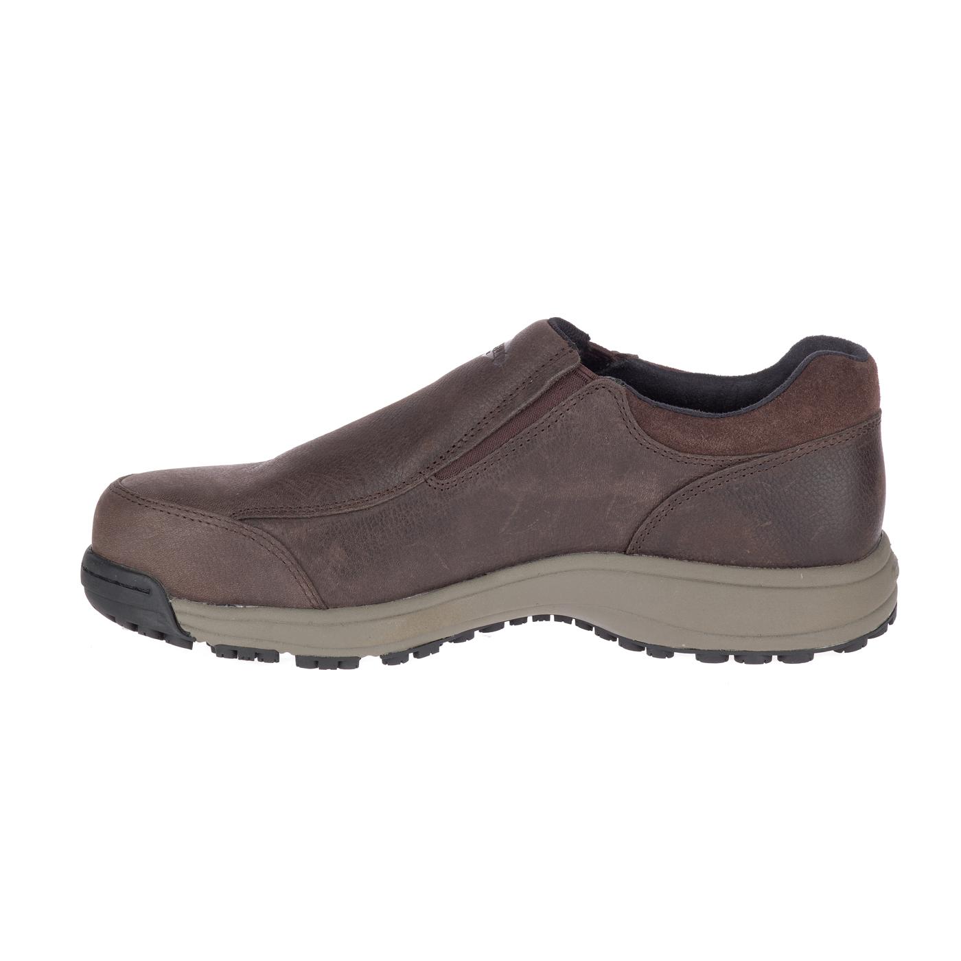 **Sutton Moc Men's Steel Toe Work Shoes - Safety Boots for Construction & Industrial Use - Comfortable Slip-Resistant Espresso Brown Work Boots**    *(Use Case: Ideal for construction workers, warehouse staff, and industrial professionals needing durable, slip-resistant safety footwear.)*