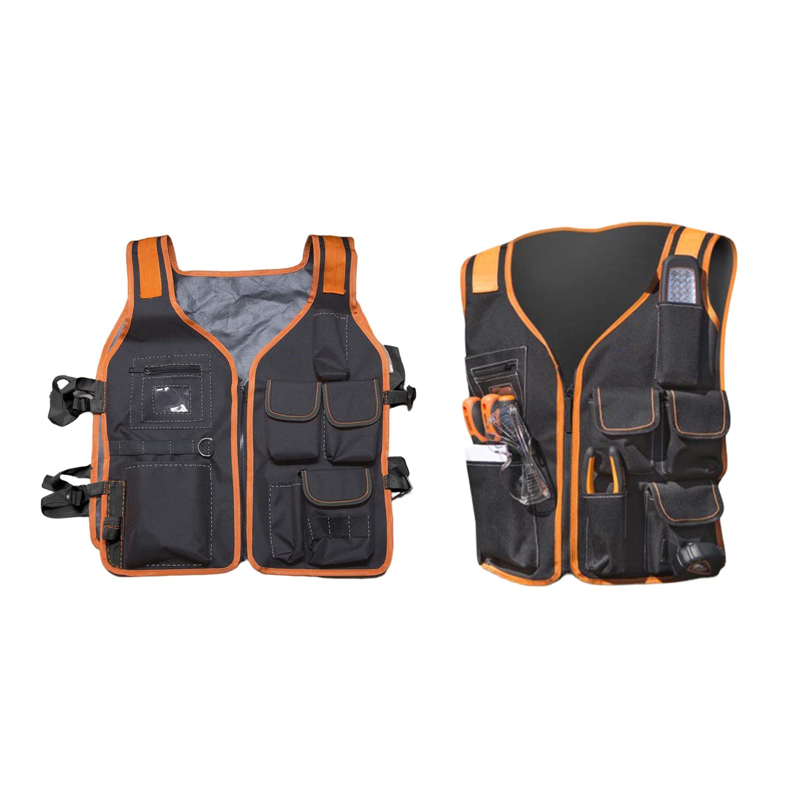Lightweight Work Vest for Carpenters - Large Capacity Tool Vest with Customizable Pouches | Durable & Practical Tool Holder for Construction, Woodworking & DIY Projects
