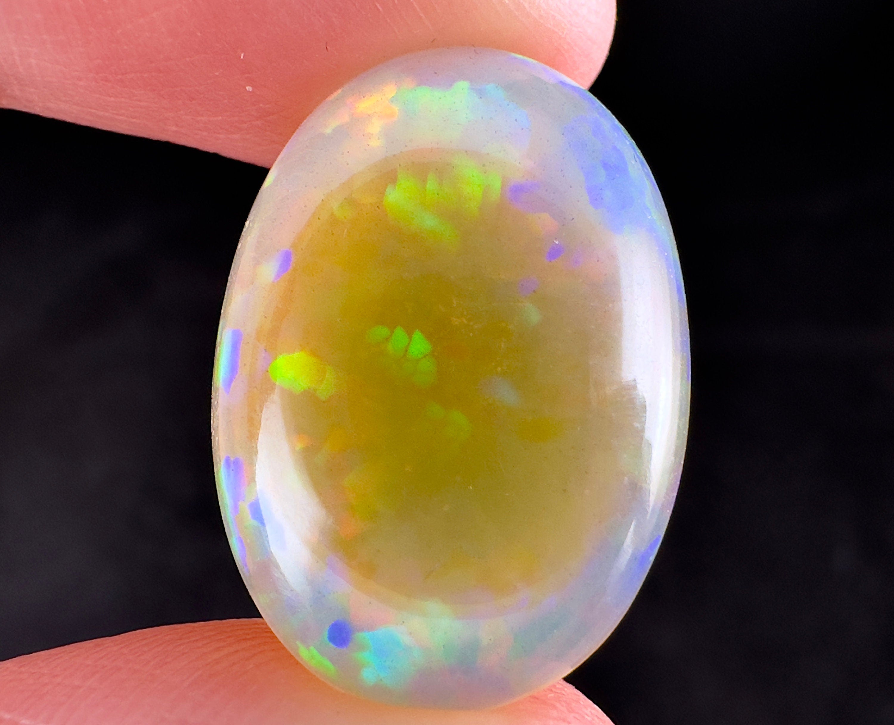 Welo Opal Cabochon Oval - Natural Ethiopian Opal Gemstone for Jewelry Making, Wire Wrapping, Pendants & Rings - DIY Craft Supplies (54320)