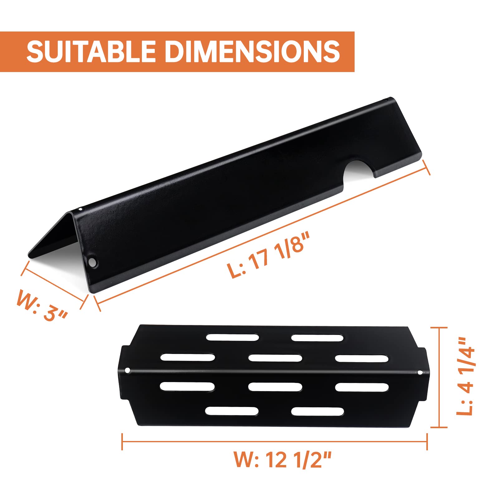 Weber Genesis II Flavorizer Bars & Heat Deflector Replacement Set (3+5 Pack) - Durable Grill Accessories for BBQ, Smoking & Outdoor Cooking