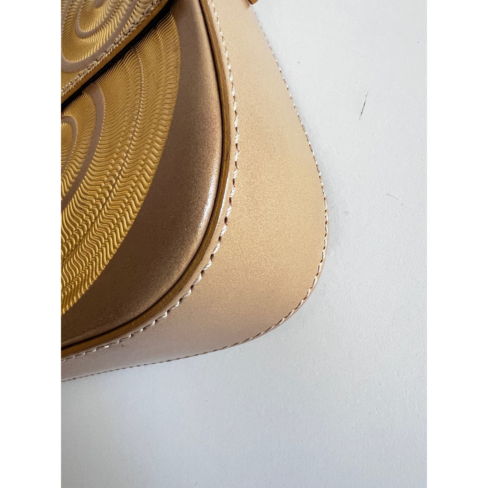 Vintage Fendi Gold Swirl Pattern Baguette Bag from 2000-2001 | Authentic Designer Shoulder Purse for Women | Perfect for Parties, Date Nights & Fashion Events