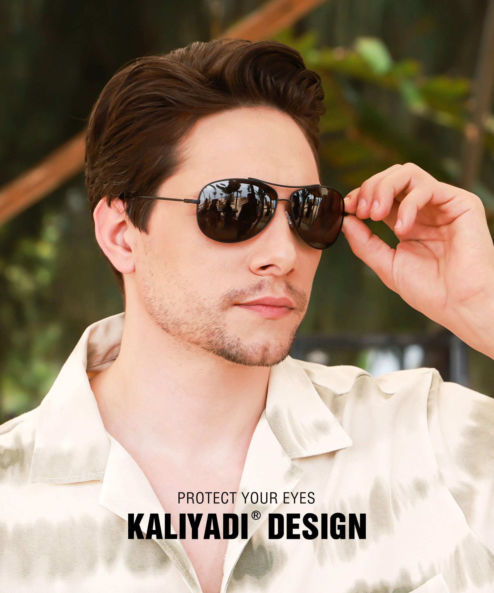 KALIYADI Polarized Aviator Sunglasses for Men & Women - Lightweight UV400 Protection Sun Glasses for Driving, Outdoor Sports & Fashion