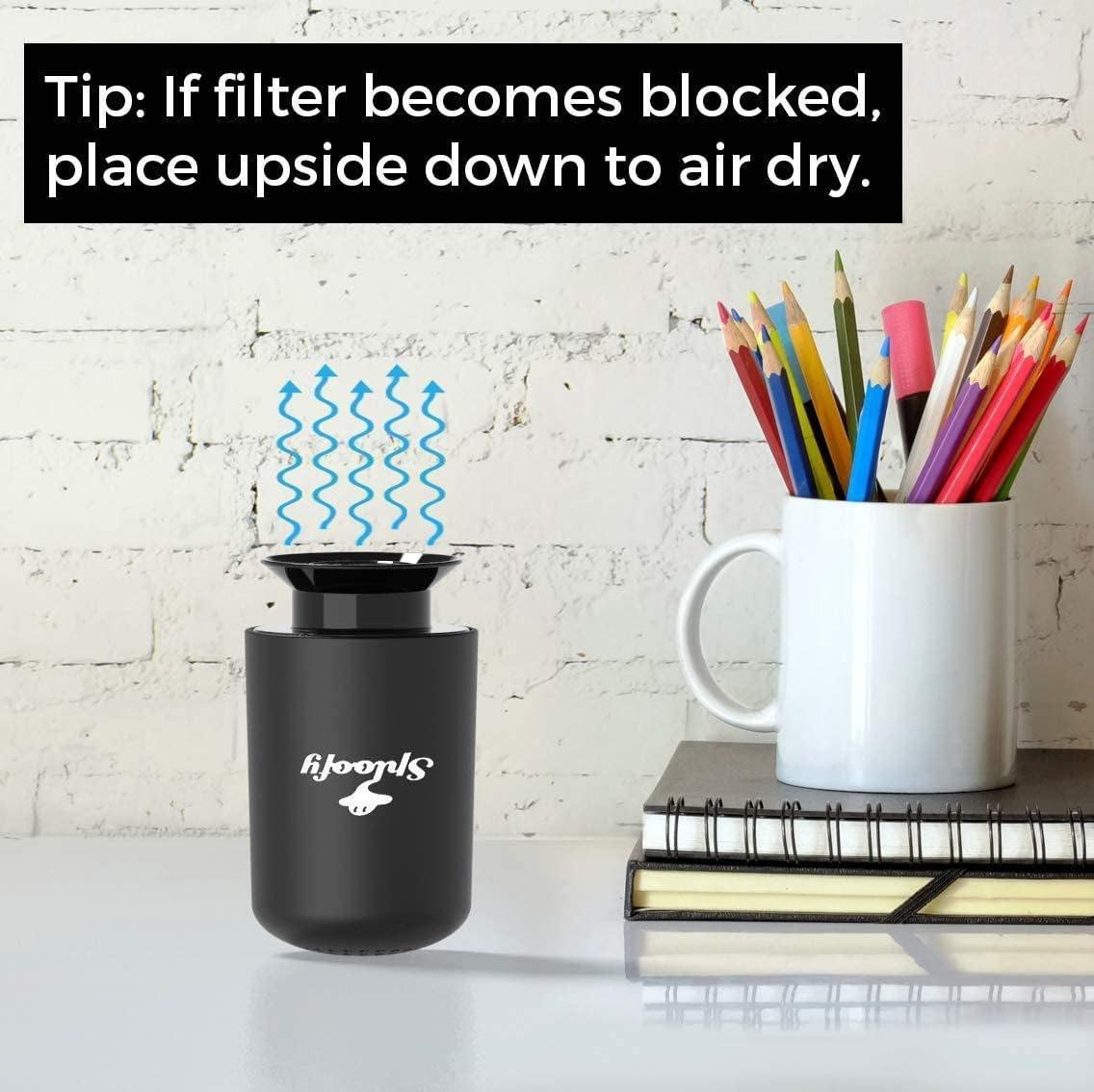 Portable Personal Air Purifier with Replaceable HEPA Filter - Smoke, Dust & Allergen Removal for Home, Office & Travel