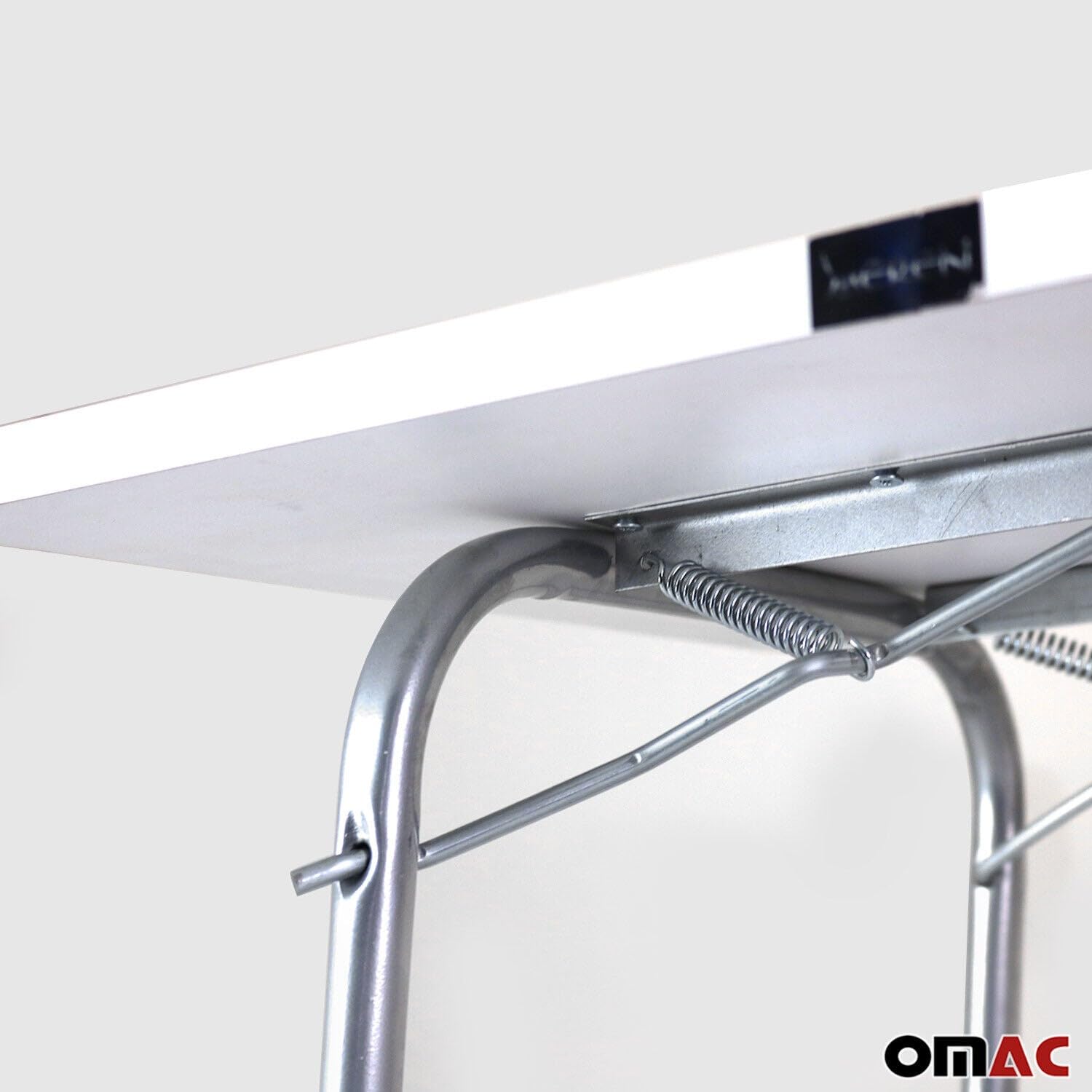 OMAC Folding Table - Portable White Camping Table for Indoor & Outdoor Use - Perfect for BBQ, Picnic, Party, Camping & Tailgating